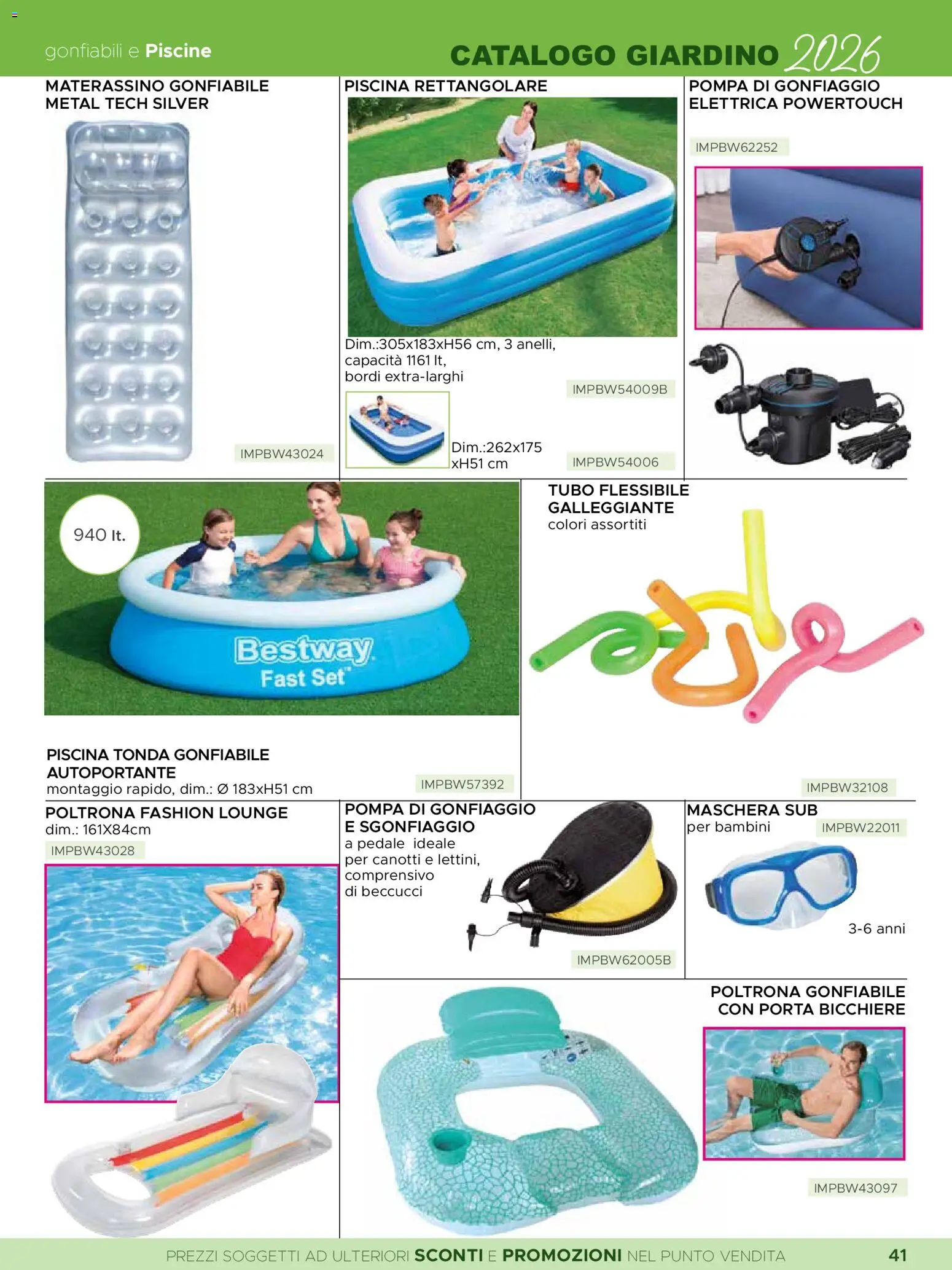 Volantino La Prealpina del 08.06.2026 | Pagina: 2 | Prodotti: Materassino gonfiabile, Tubo, Piscina, Poltrona