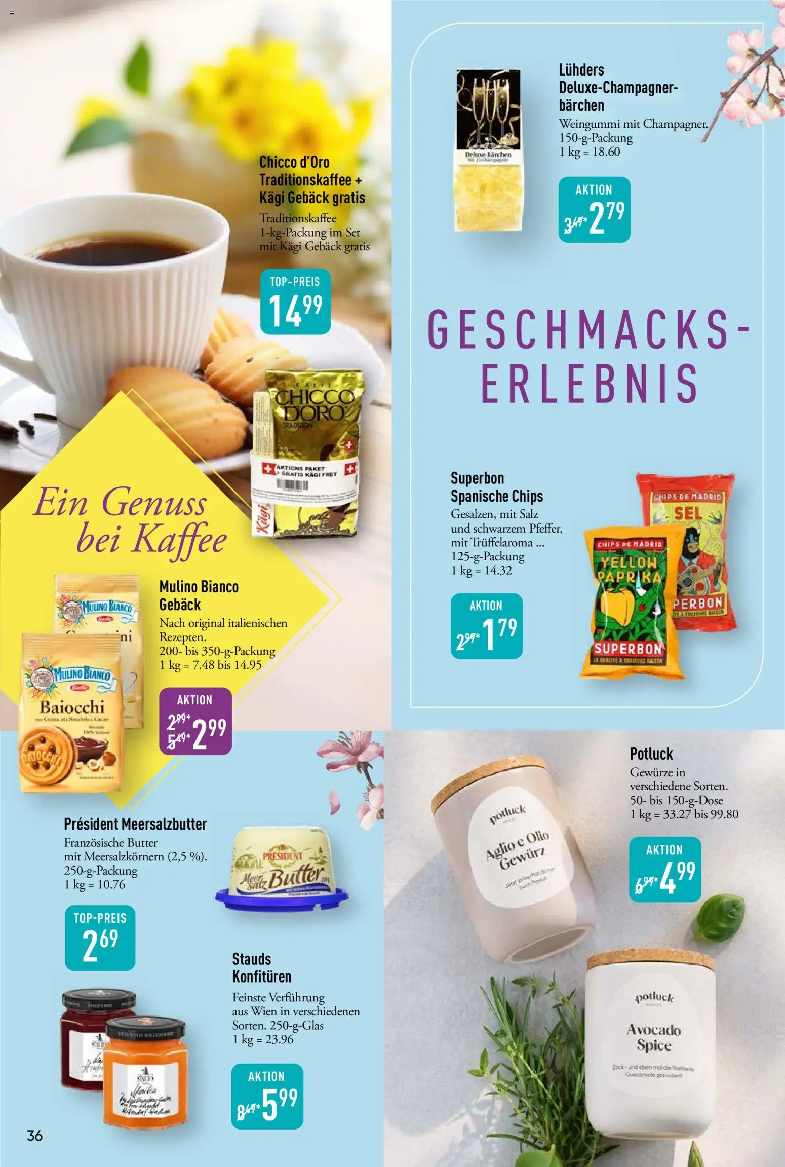 Galeria Karstadt Kaufhof Prospekt – gültig ab 10.06.2026 | Seite: 36 | Produkte: Butter, Kaffee, Gewürze, Pasta