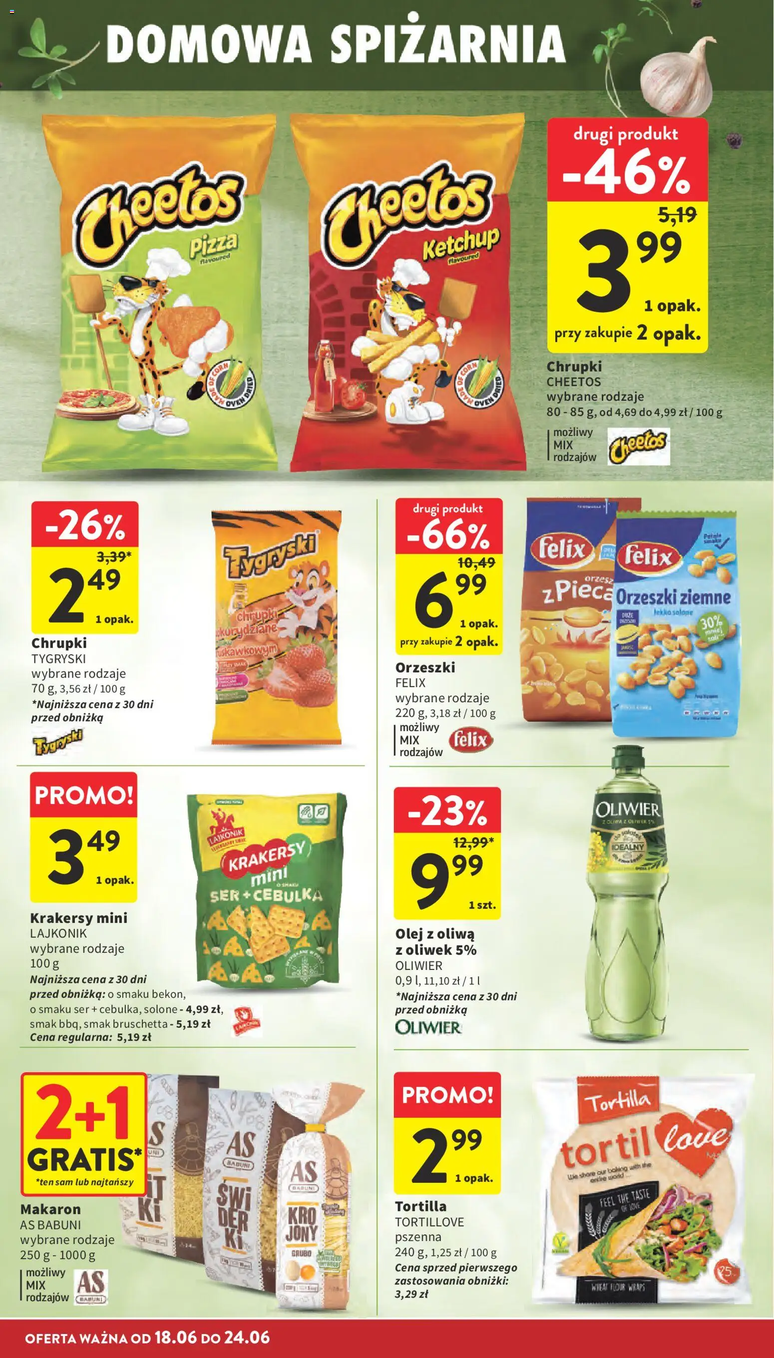 Intermarche gazetka od 18.06.2026 | Strona: 28 | Produkty: Bruschetta, Ser, Olej, Makaron