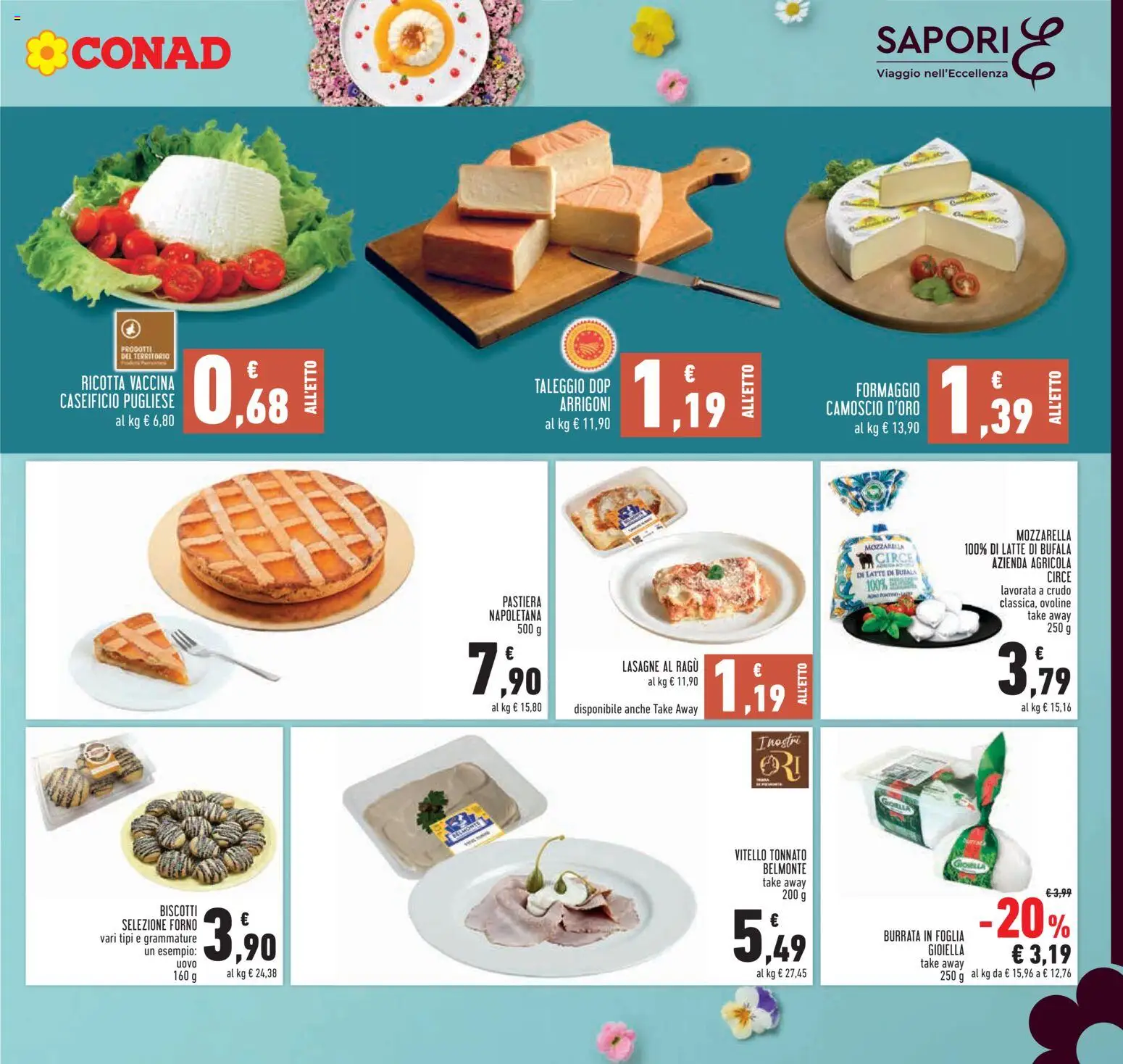 Volantino Conad del 26.03.2026 | Pagina: 7 | Prodotti: Latte, Ragú, Vitello, Burrata