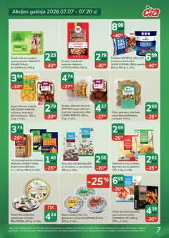ČIA MARKET leidinys galioja nuo 2026.07.07 | Puslapis: 7 | Prekių: Vištienos, Dešrelės, Silkių filė, Vištiena