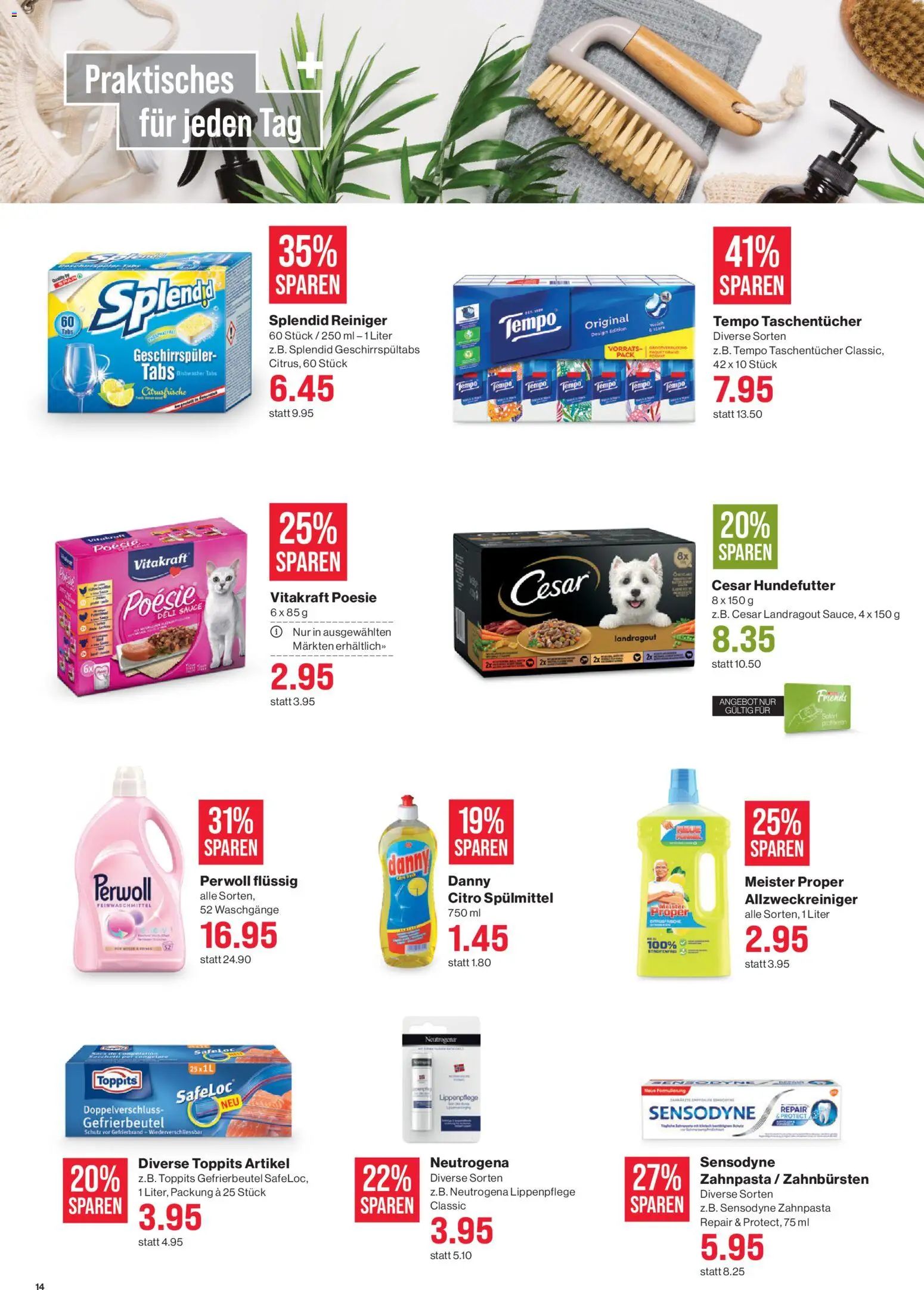 SPAR aktionen – gültig ab 06.08.2026 | Seite: 14 | Produkte: Zahnpasta, Geschirrspüler