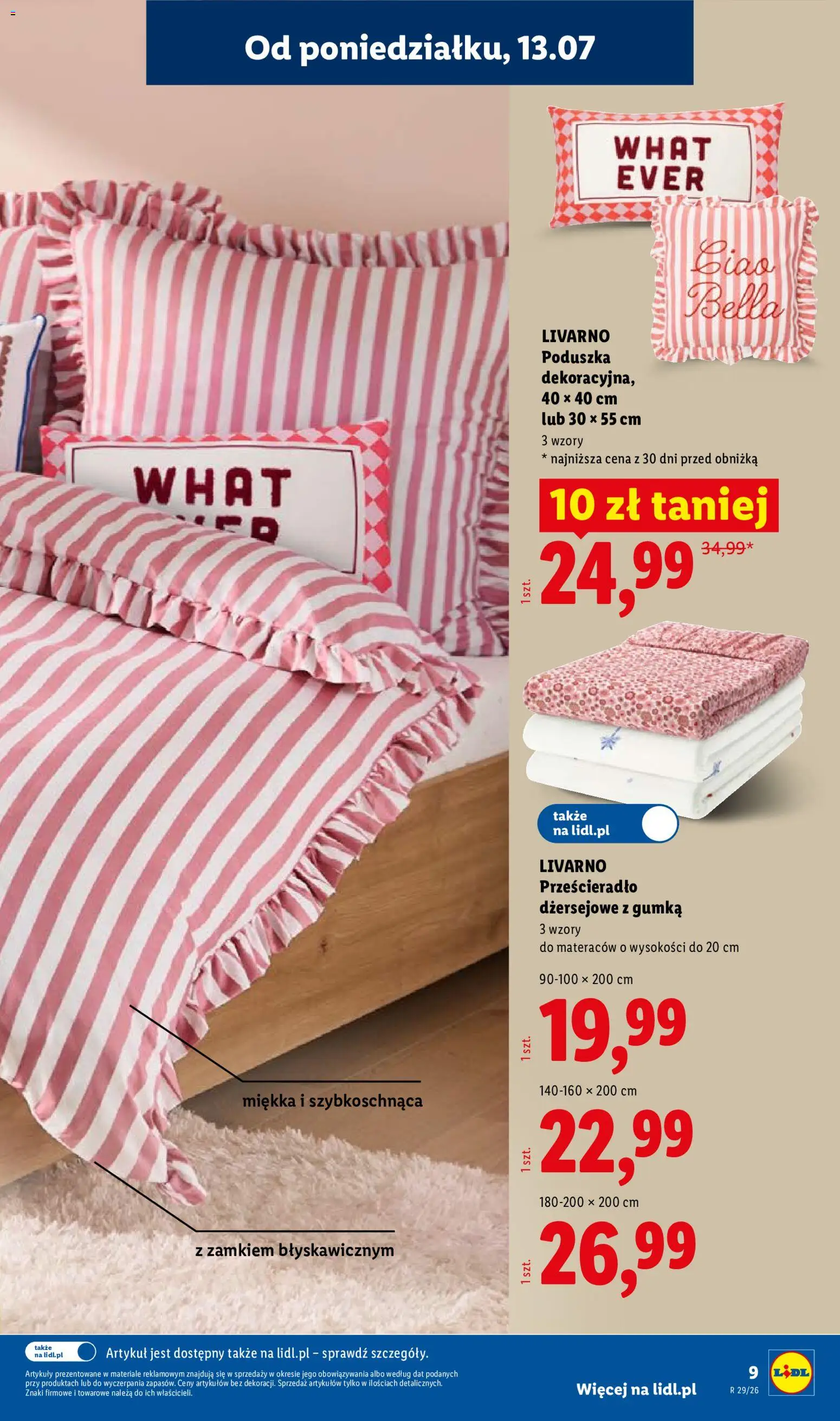 Lidl Katalog od 13.07.2026 | Strona: 9 | Produkty: Poduszka