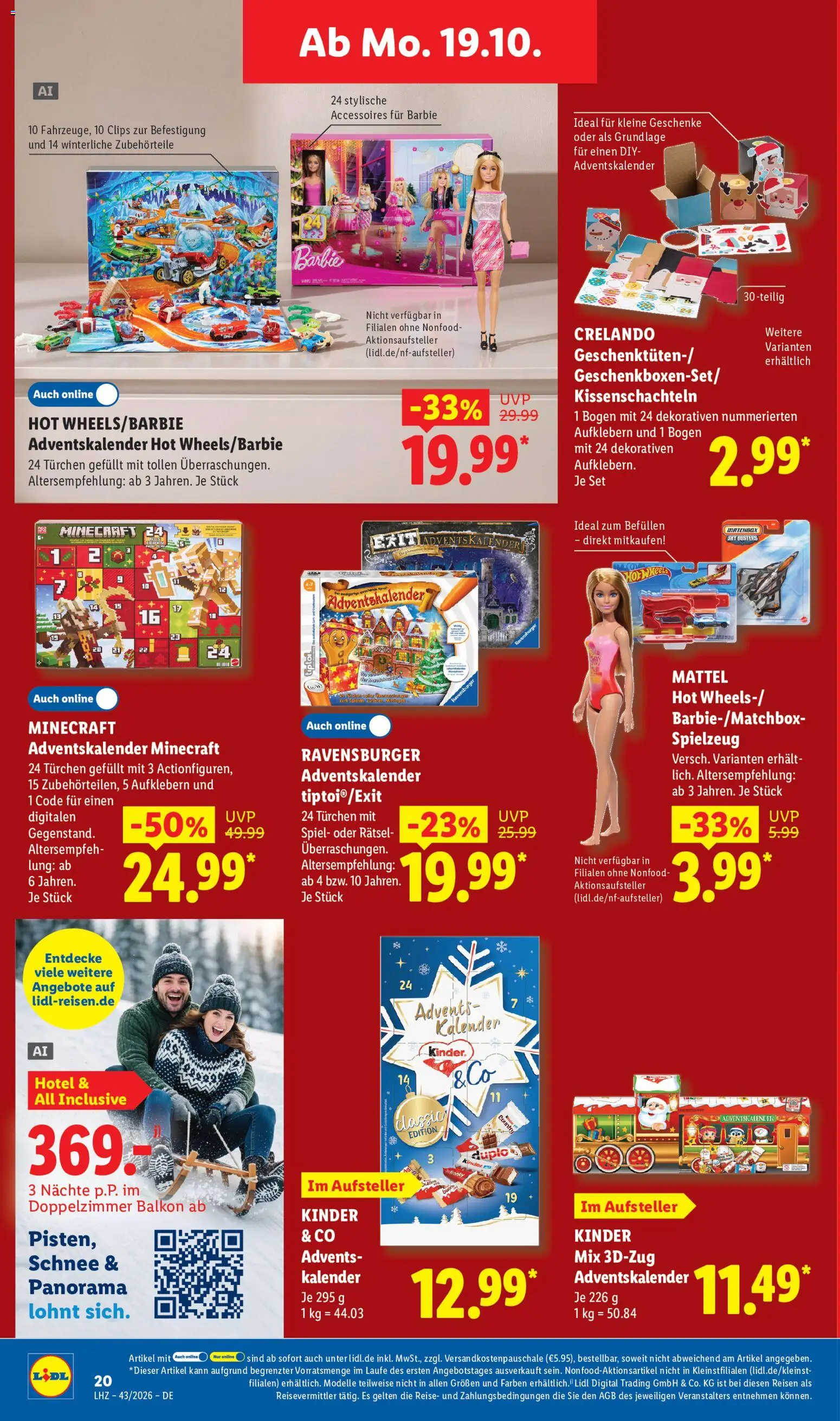 Lidl Německo leták od 19.10.2026 | Strana: 6 | Produkty: Barbie, Kinder
