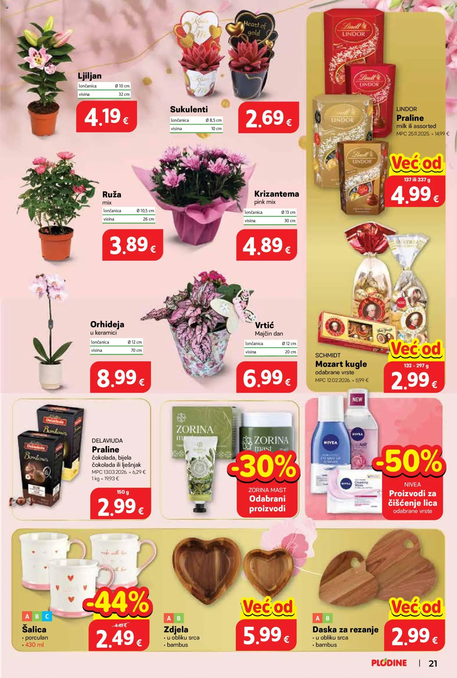 Plodine katalog | vrijedi od 06.05.2026 | Stranica: 21 | Proizvodi: Praline, Lješnjak, Nivea, Zdjela