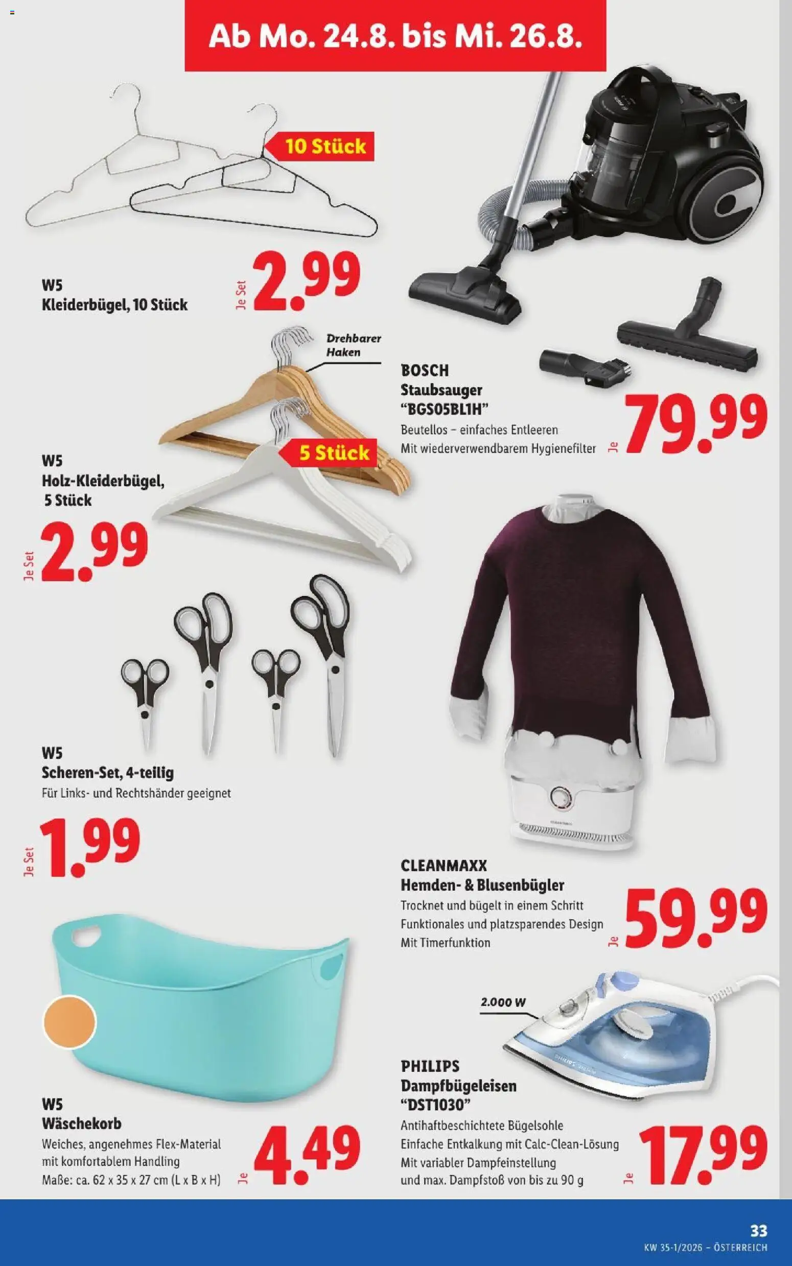 Lidl - Flugblatt gültig ab 20.08.2026 | Seite: 38 | Produkte: Staubsauger