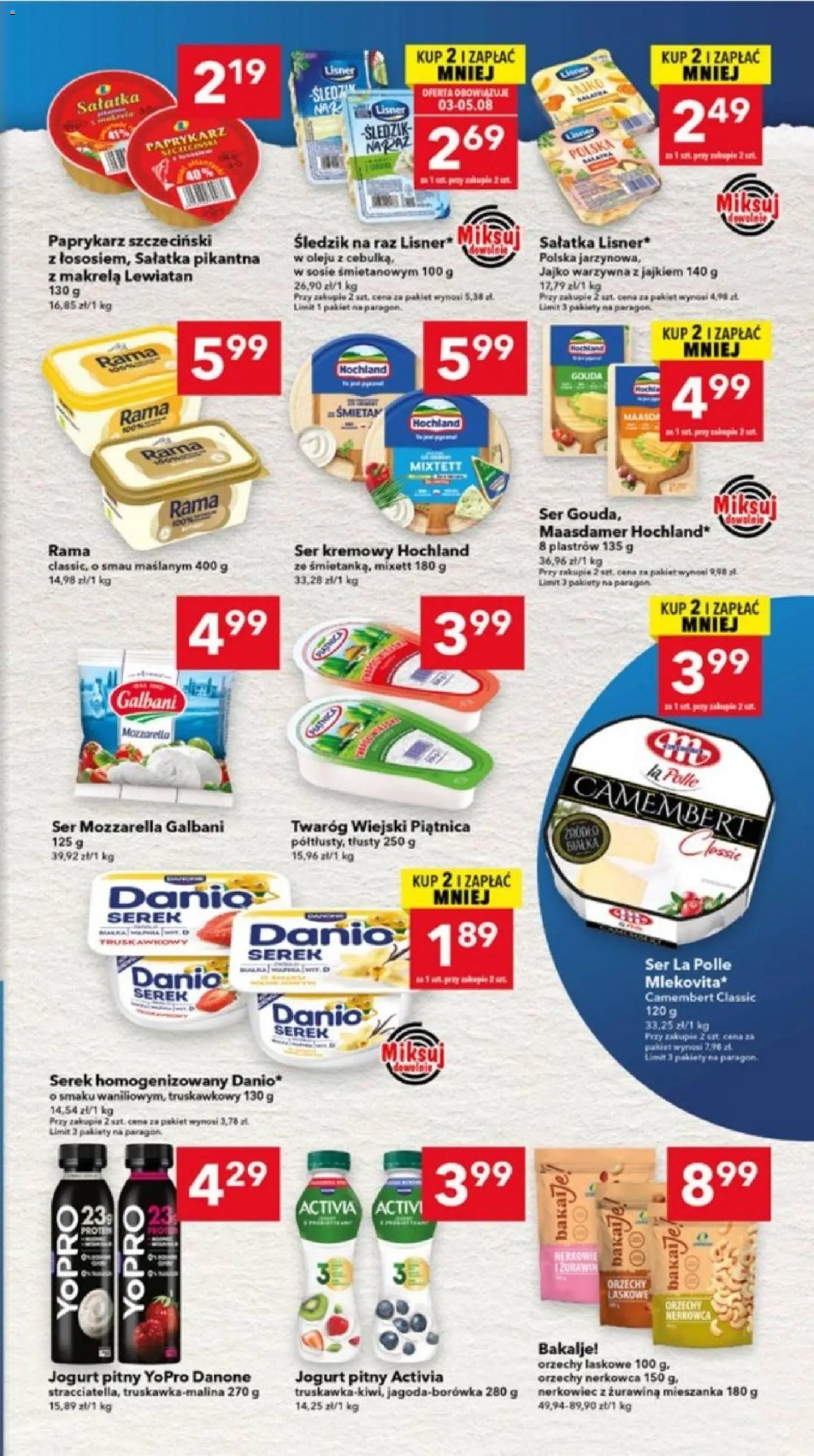 Lewiatan gazetka - Ostrów Wielkopolski od 30.07.2026 | Strona: 3 | Produkty: Camembert, Ser, Jogurt, Orzechy