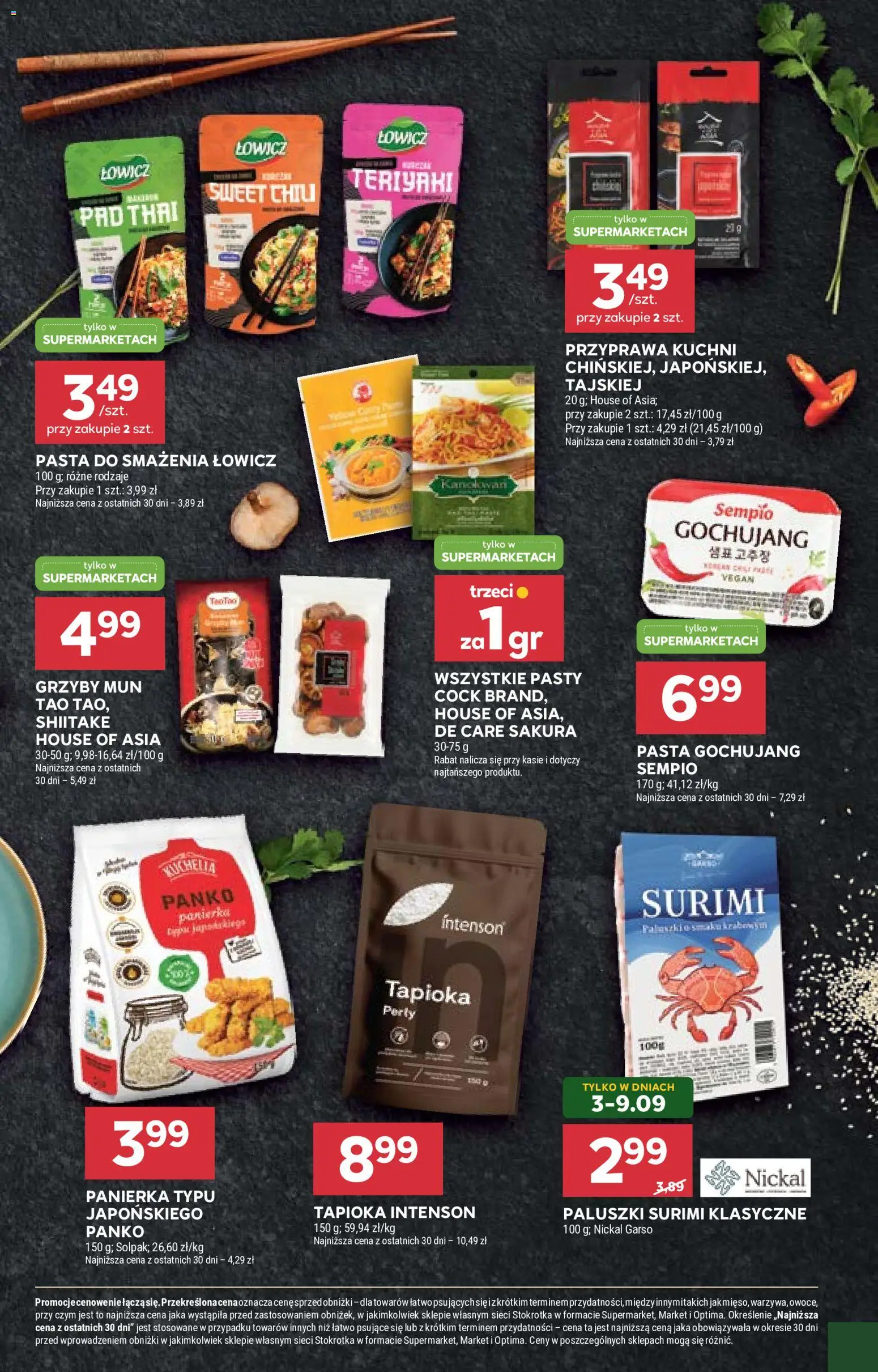 Stokrotka gazetka - Azja od Kuchni od 03.09.2026 | Strona: 6 | Produkty: Tapioka, Surimi, Paluszki surimi, Pad thai