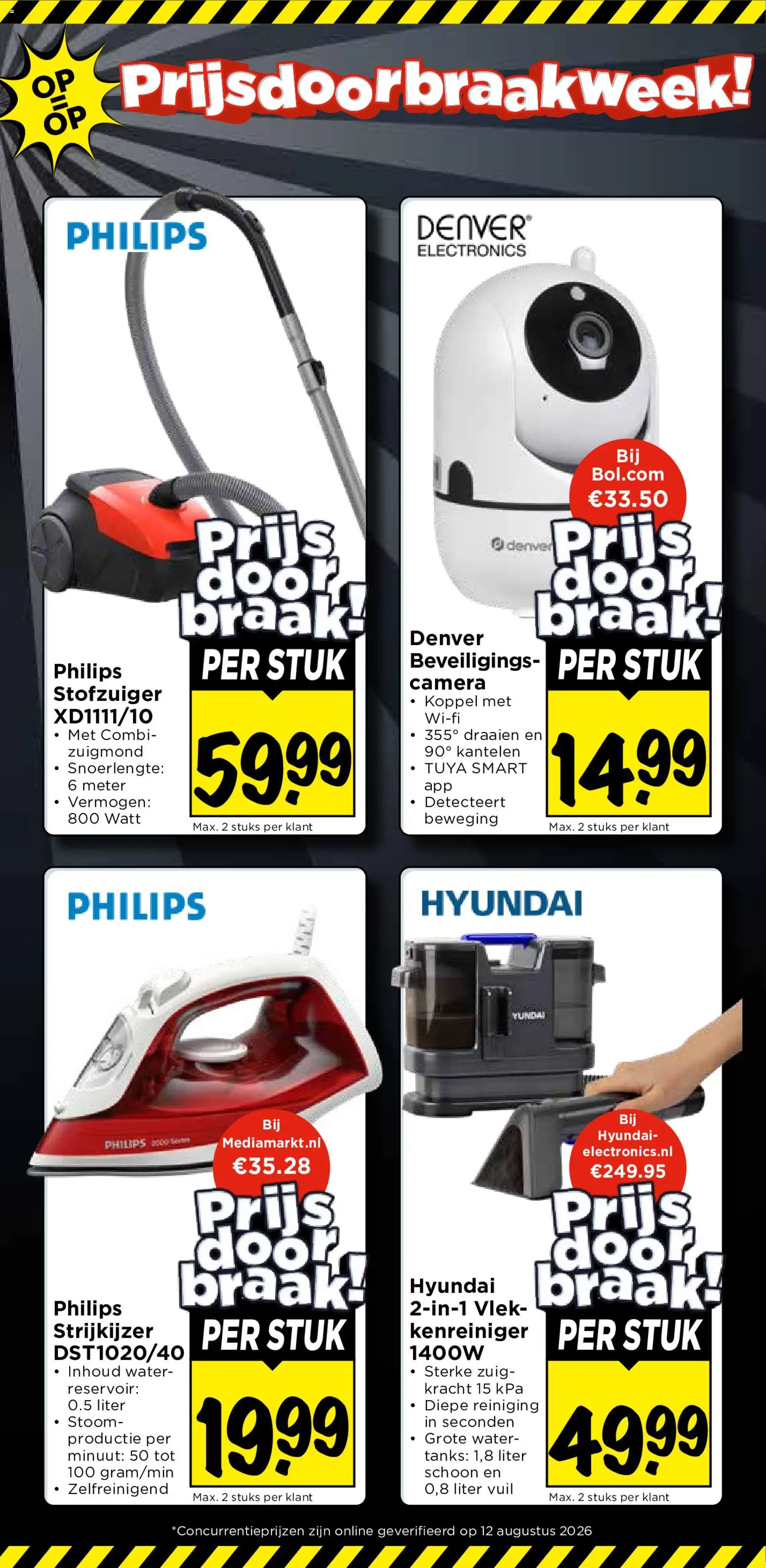 {H1} | Pagina: 10 | Producten: Camera, Stofzuiger, Strijkijzer, Water