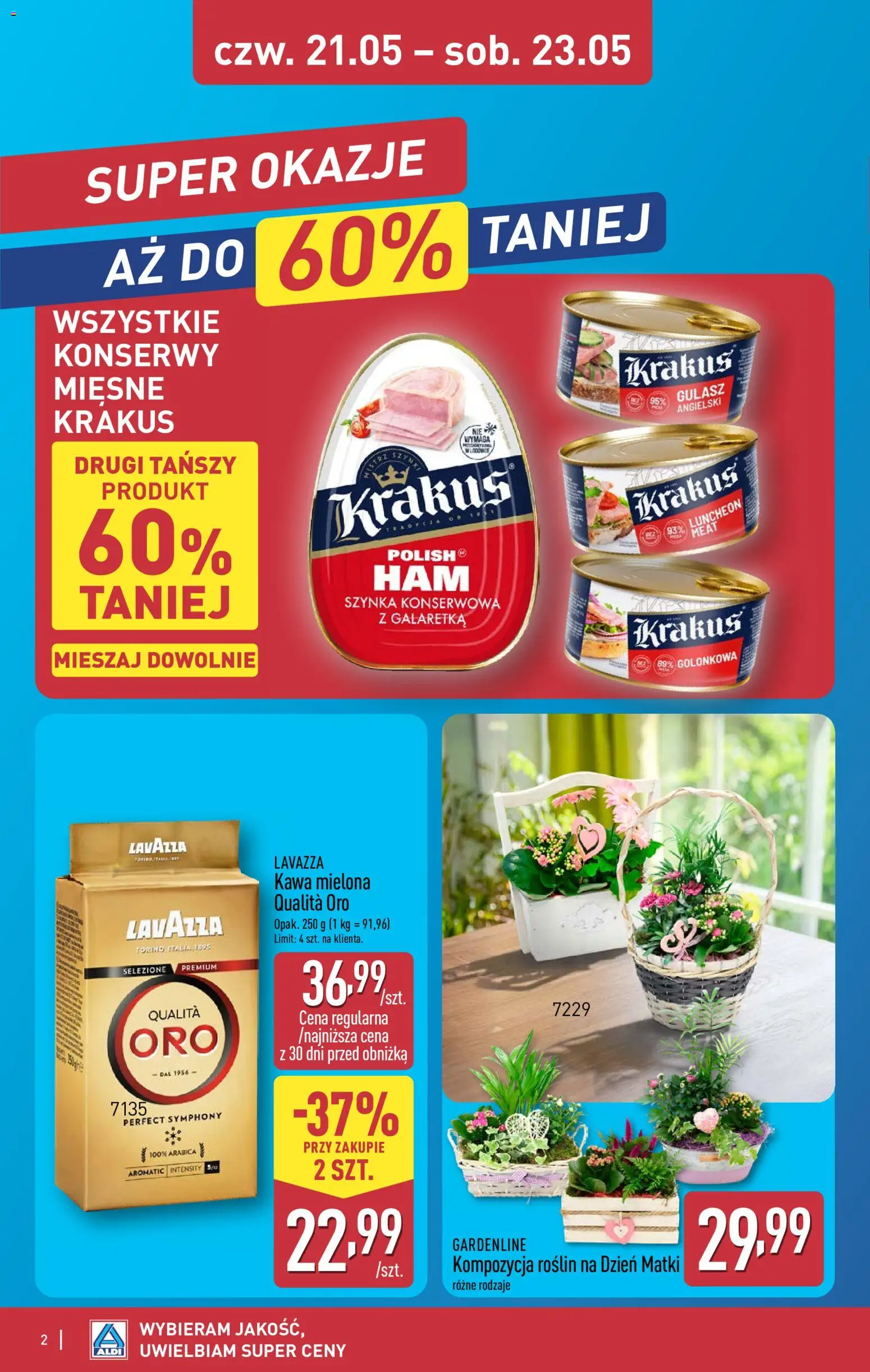 Aldi Polsko leták - Artykuły przemysłowe i tekstylia od 21.05.2026 | Strana: 2 | Produkty: Lavazza