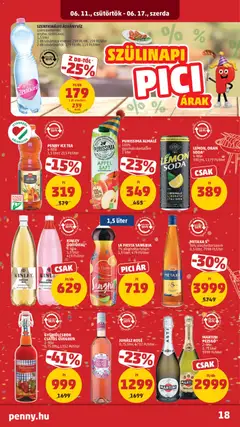 LA FIESTA SANGRIA, 7% alkoholtartalom 1,5 liter, 479 Ft/liter - amely érvényes a következő dátumtól: 11.06.2026 | Oldal: 22