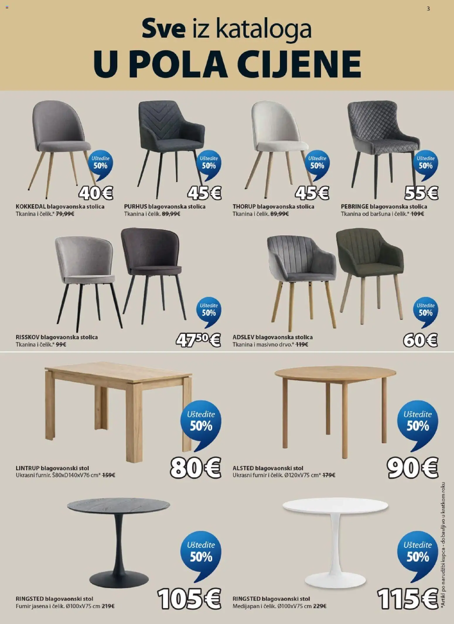 JYSK katalog | vrijedi od 05.08.2026 | Stranica: 3 | Proizvodi: Stol, Stolica, Blagovaonska stolica