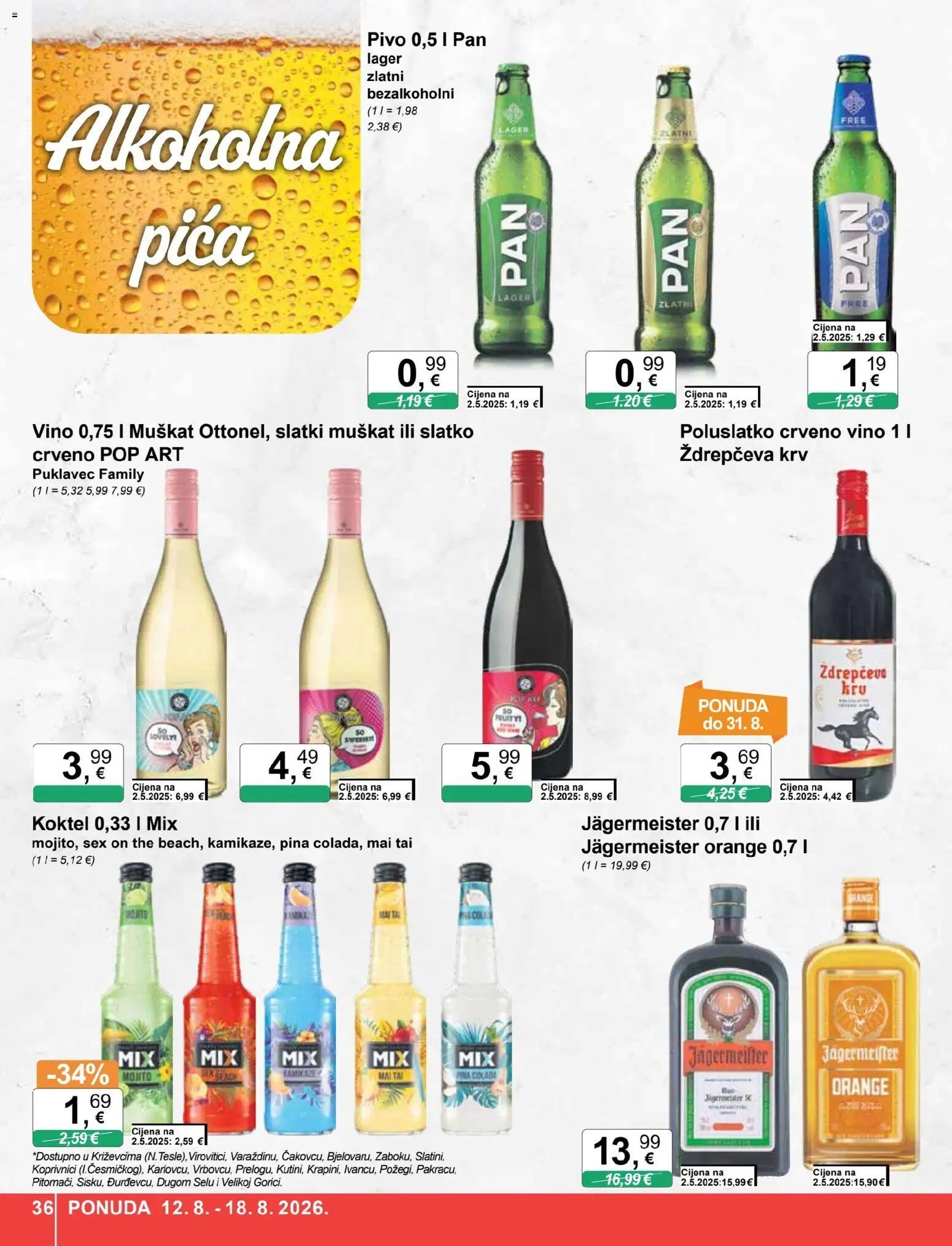KTC katalog | vrijedi od 12.08.2026 | Stranica: 36 | Proizvodi: Pica, Vino, Pan, Lager