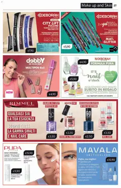 Anteprima del volantino Sirene Blu volantino valido a partire dal 03/06/2026 | Pagina: 27 | Prodotti: Mascara, Rossetto, Acqua, Temperino
