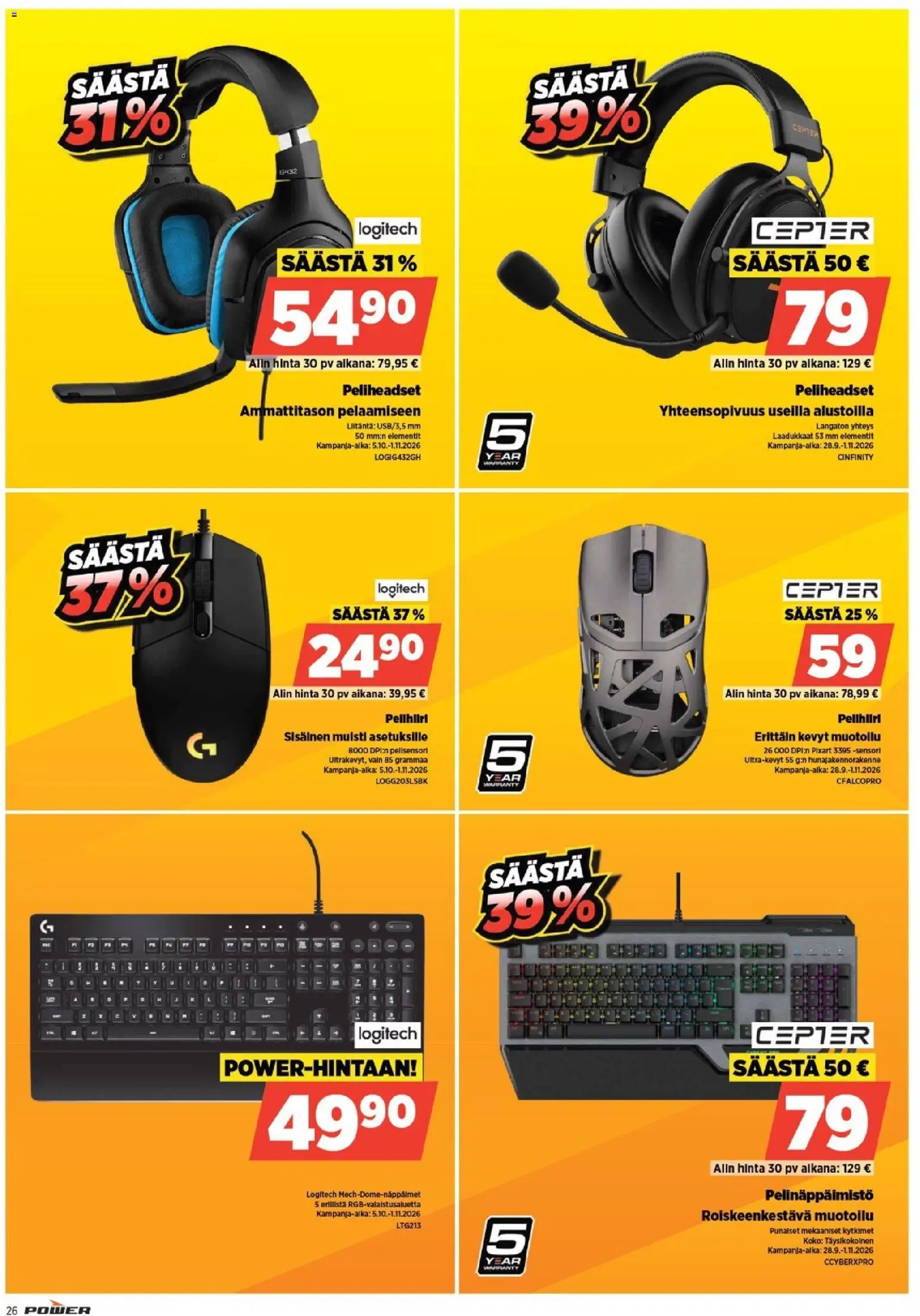 Power tarjoukset – voimassa 19/10/2026 alkaen | Sivu: 26