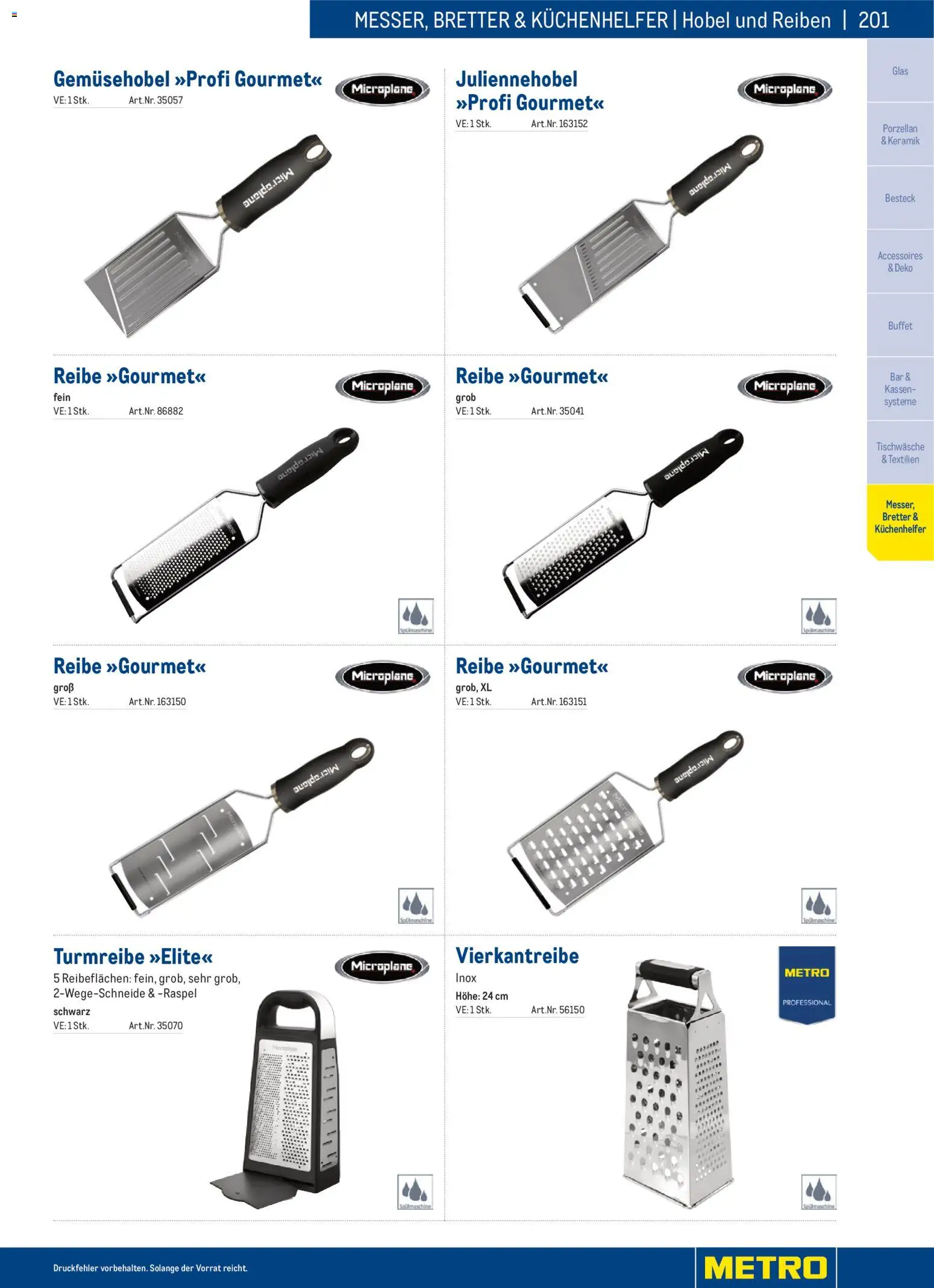 Metro angebote Gastro Non-Food Katalog gültig ab 01.01.2026 | Seite: 201 | Produkte: Gyümölcs, Hobel