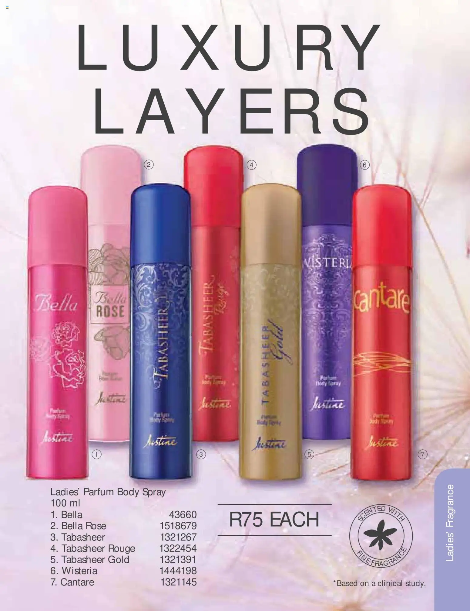 New Justine catalogue – valid from 01/08/2026 | Page: 66 | Products: Body spray, Fragrance