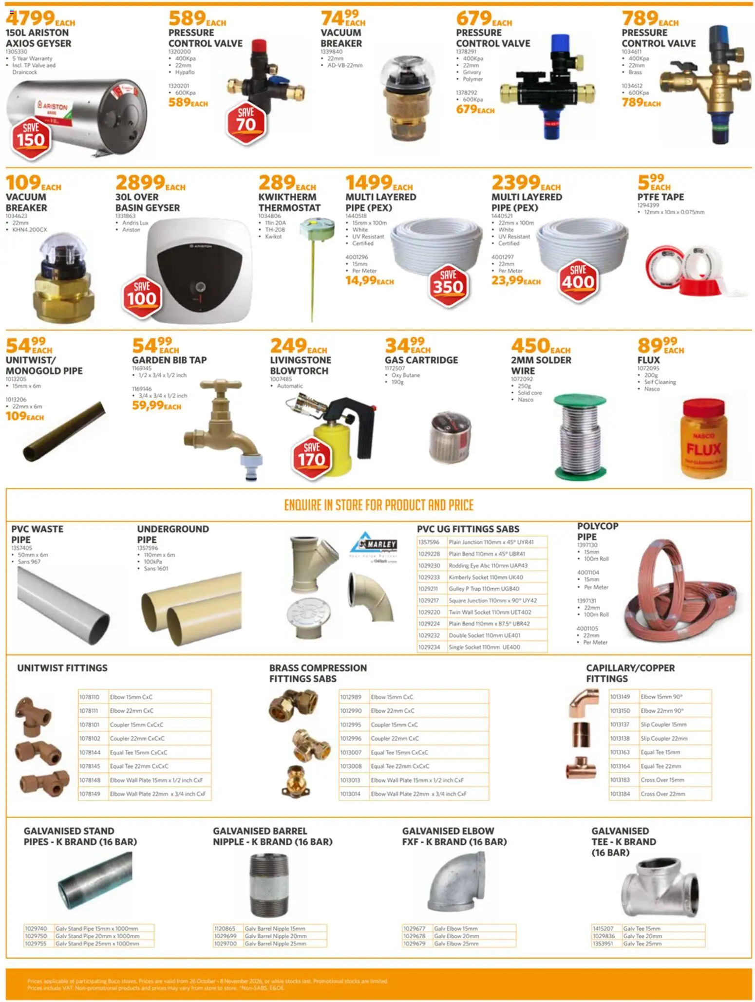 New BUCO catalogue – valid from 26/10/2026 | Page: 7