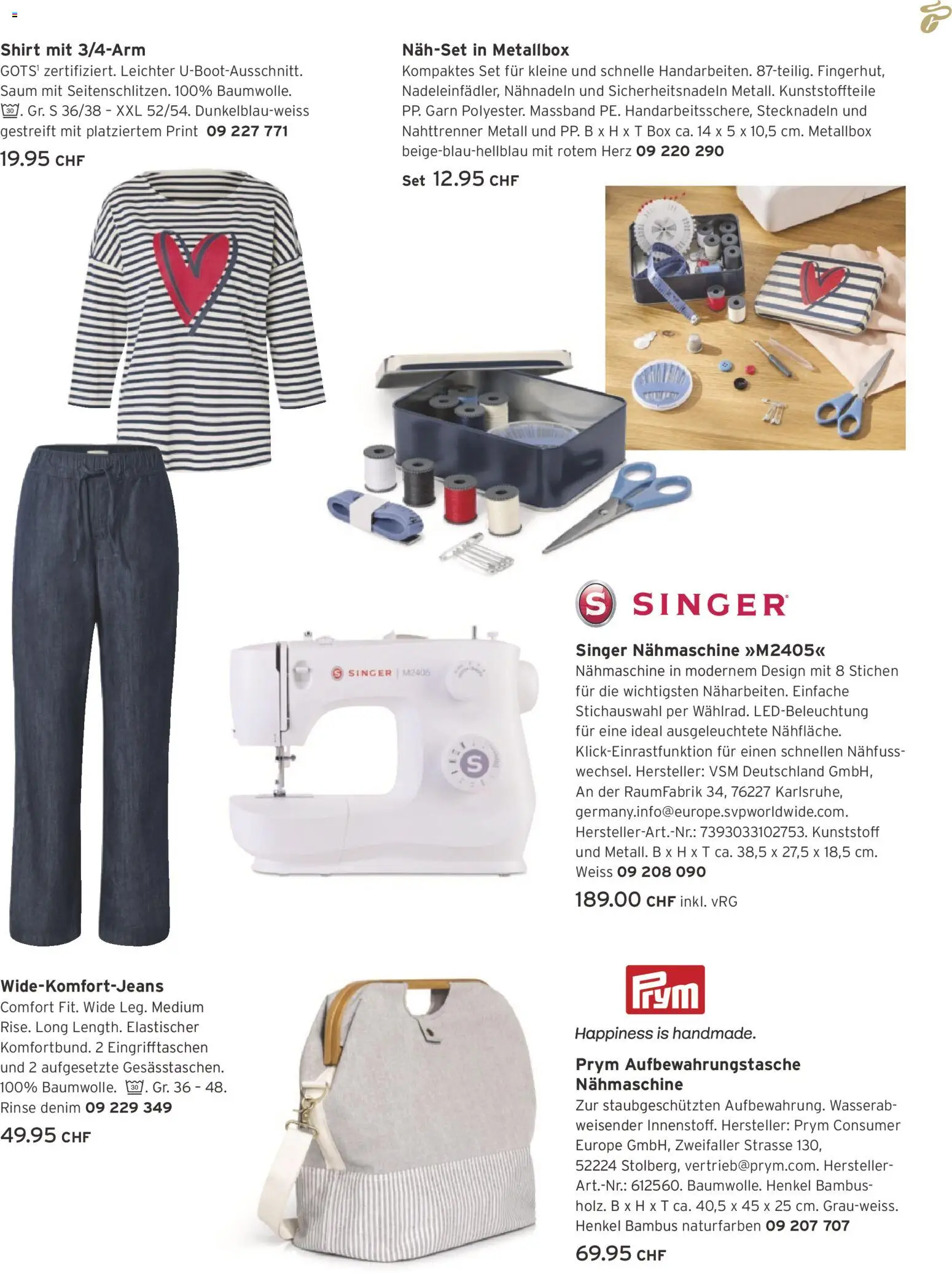 Tchibo aktionen – gültig ab 01.09.2026 | Seite: 85 | Produkte: Nähmaschine, Box, Shirt