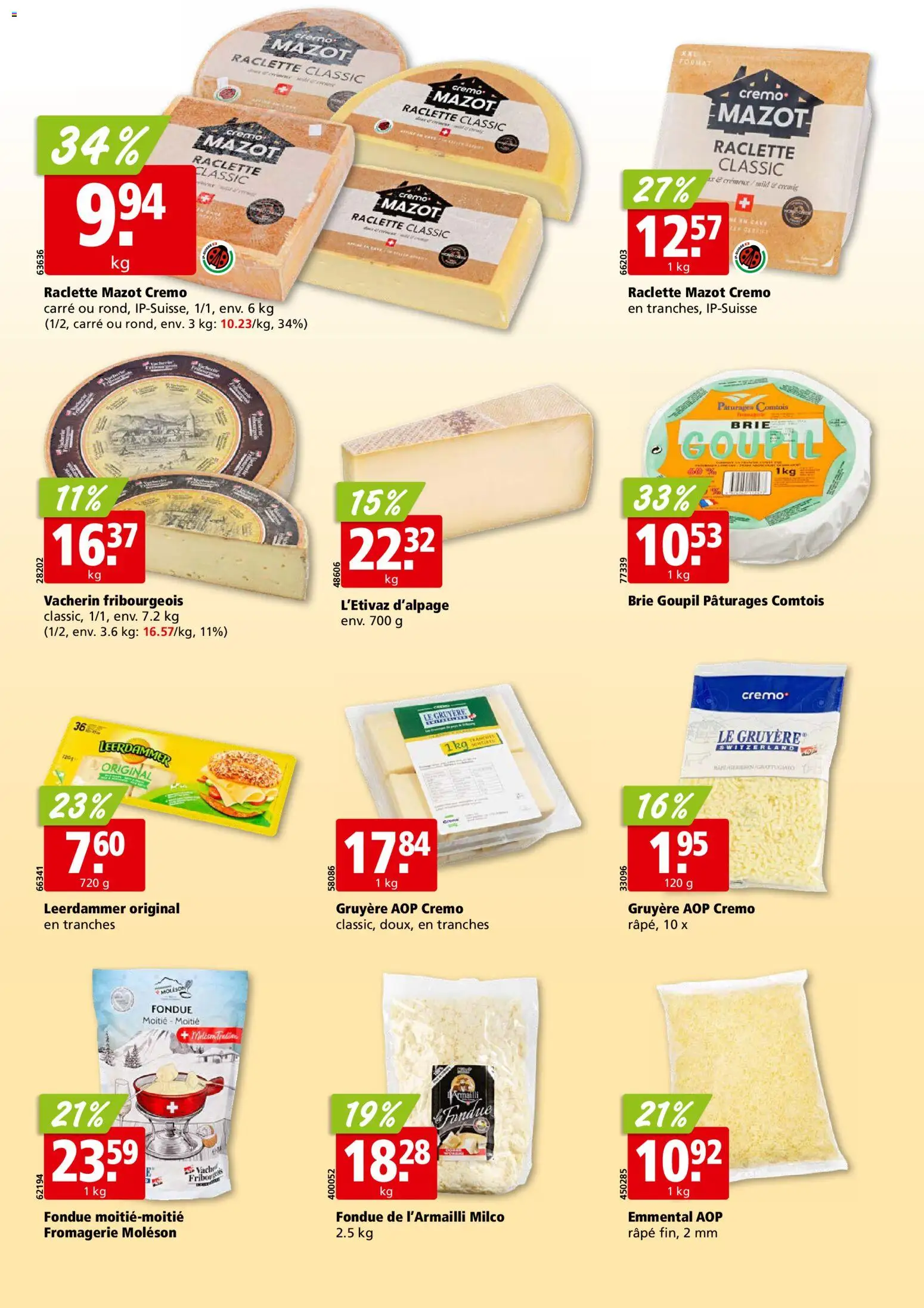 Aligro aktionen Chavannes, Matran, Genève, Sion – gültig ab 19.10.2026 | Seite: 16 | Produkte: Raclette, Fondue