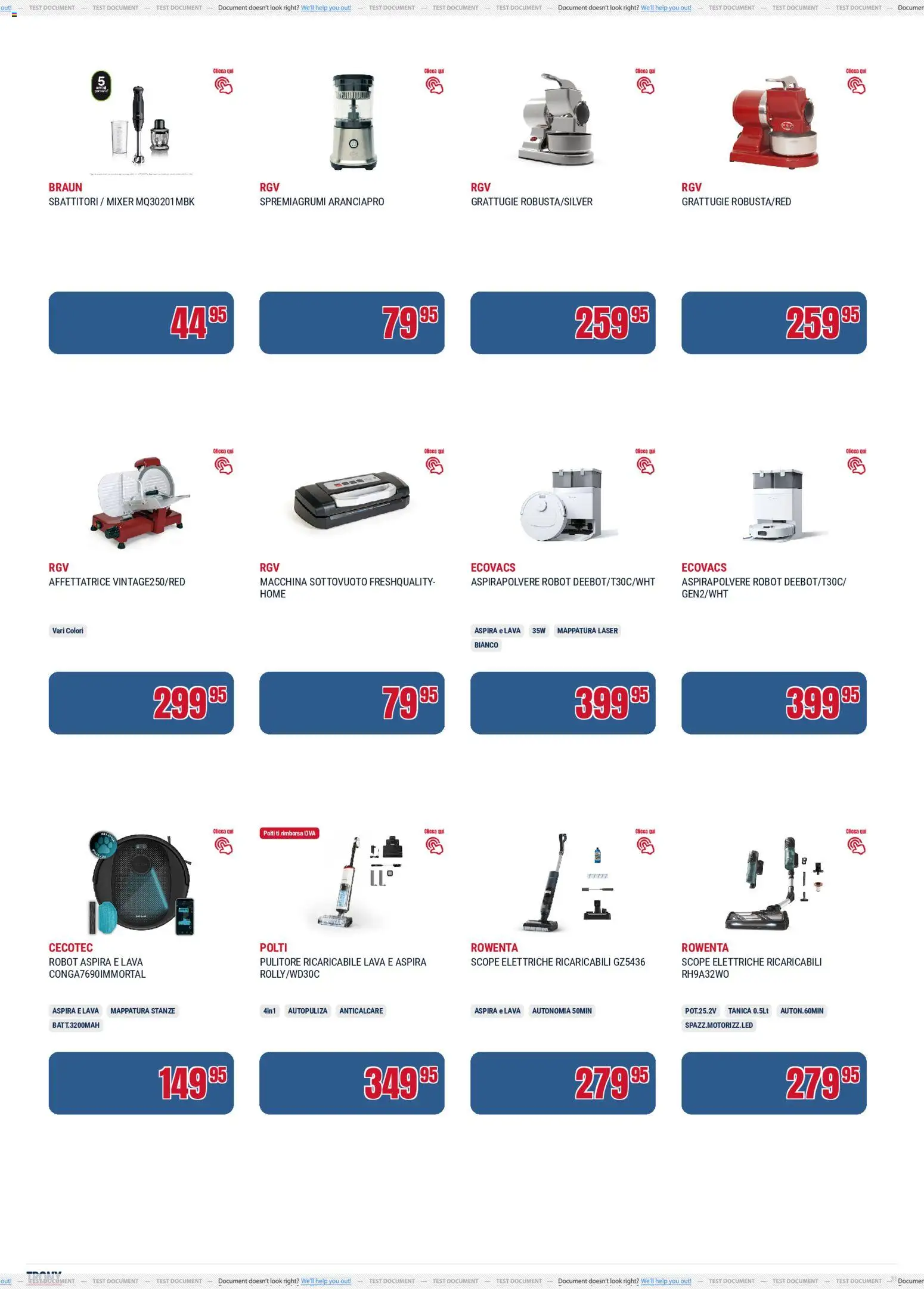 Volantino Trony del 21.05.2026 | Pagina: 31 | Prodotti: Anticalcare, Macchina sottovuoto, Affettatrice, Spremiagrumi