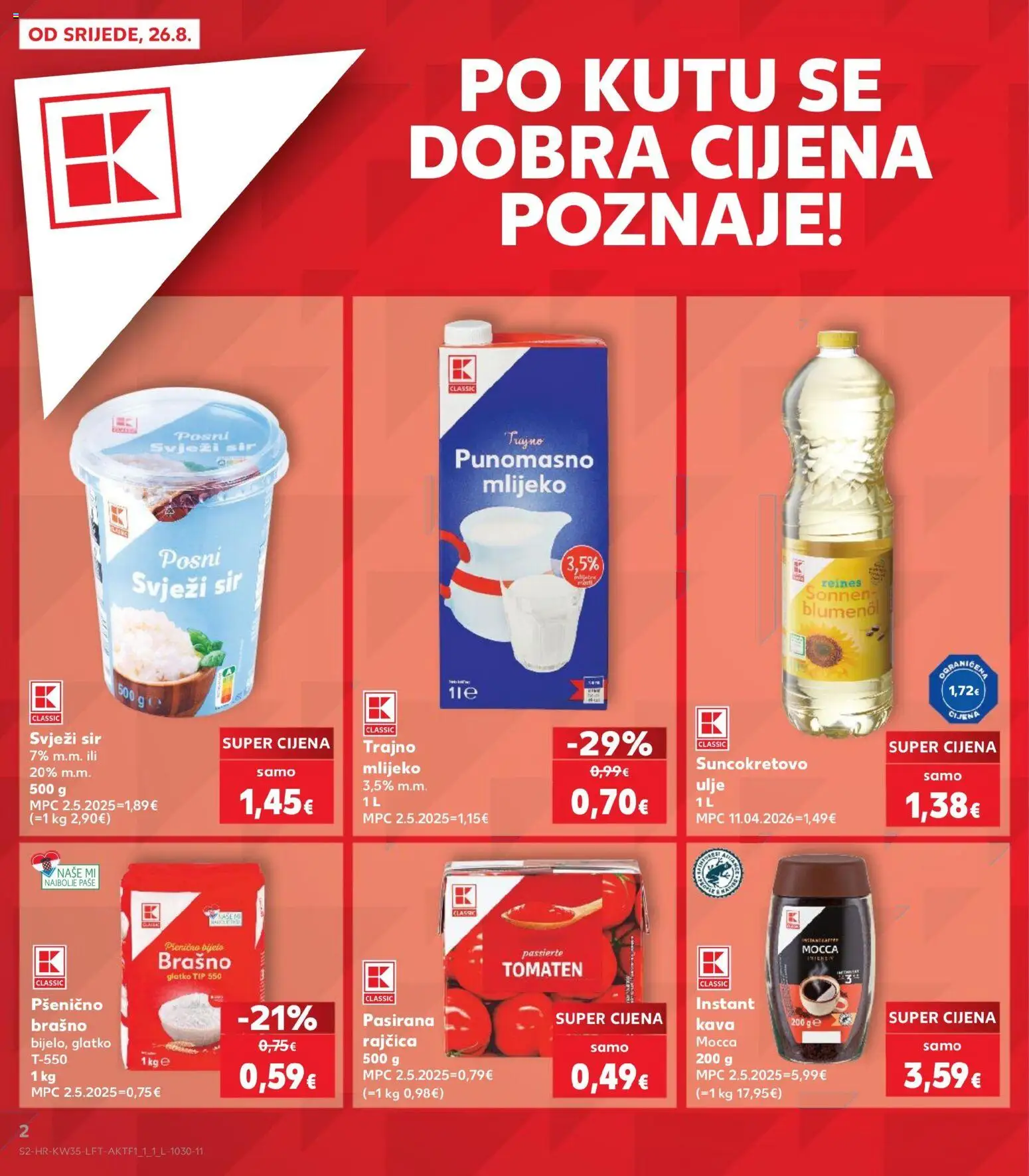 Kaufland HR akciós ujság - amely érvényes a következő dátumtól: 2026.08.26. | Oldal: 2