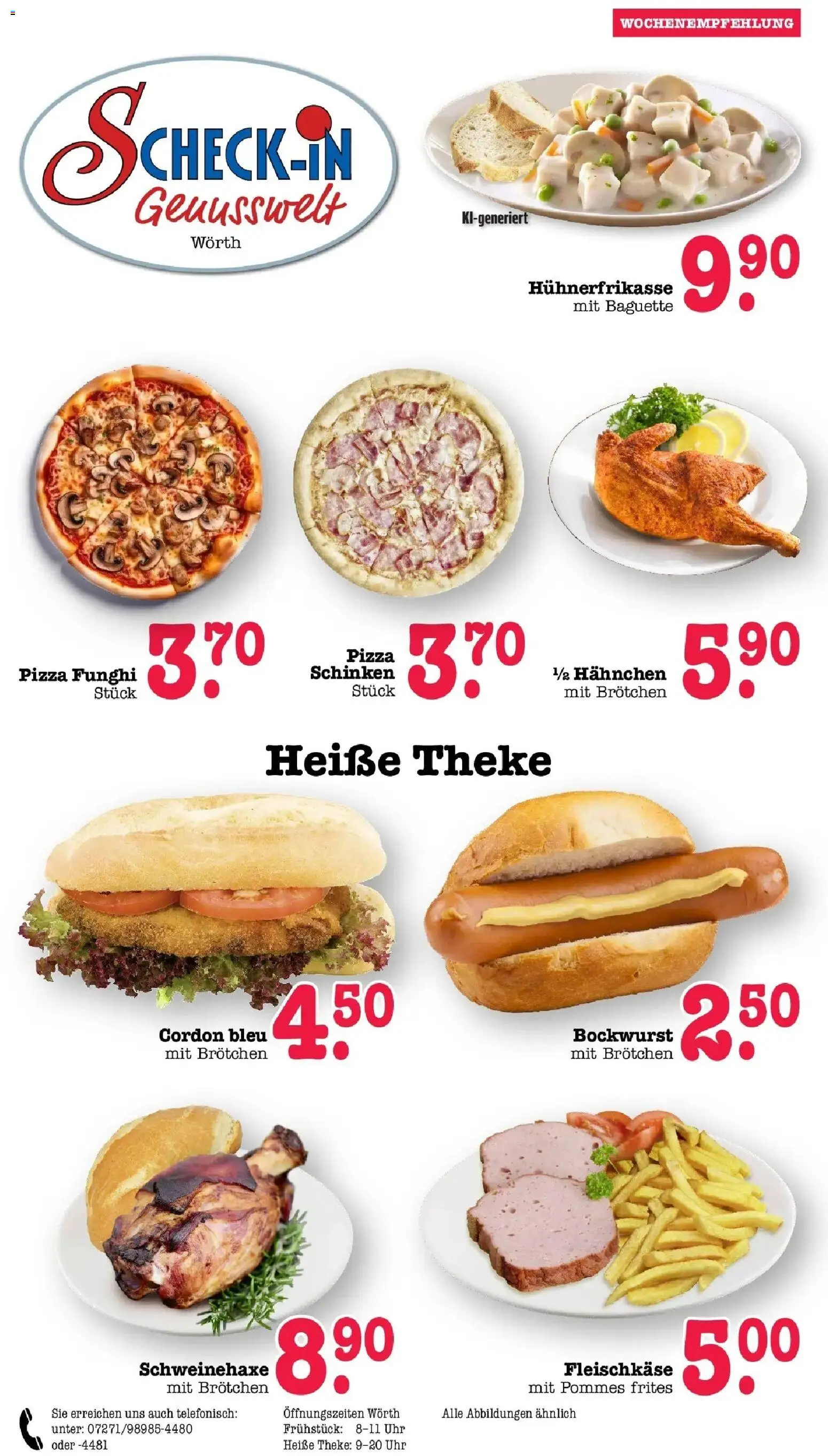 Marktkauf Prospekt Wörth Am Rhein (ab 31.08.2026) » Angebote online | Seite: 12 | Produkte: Bockwurst, Theke, Baguette, Pizza