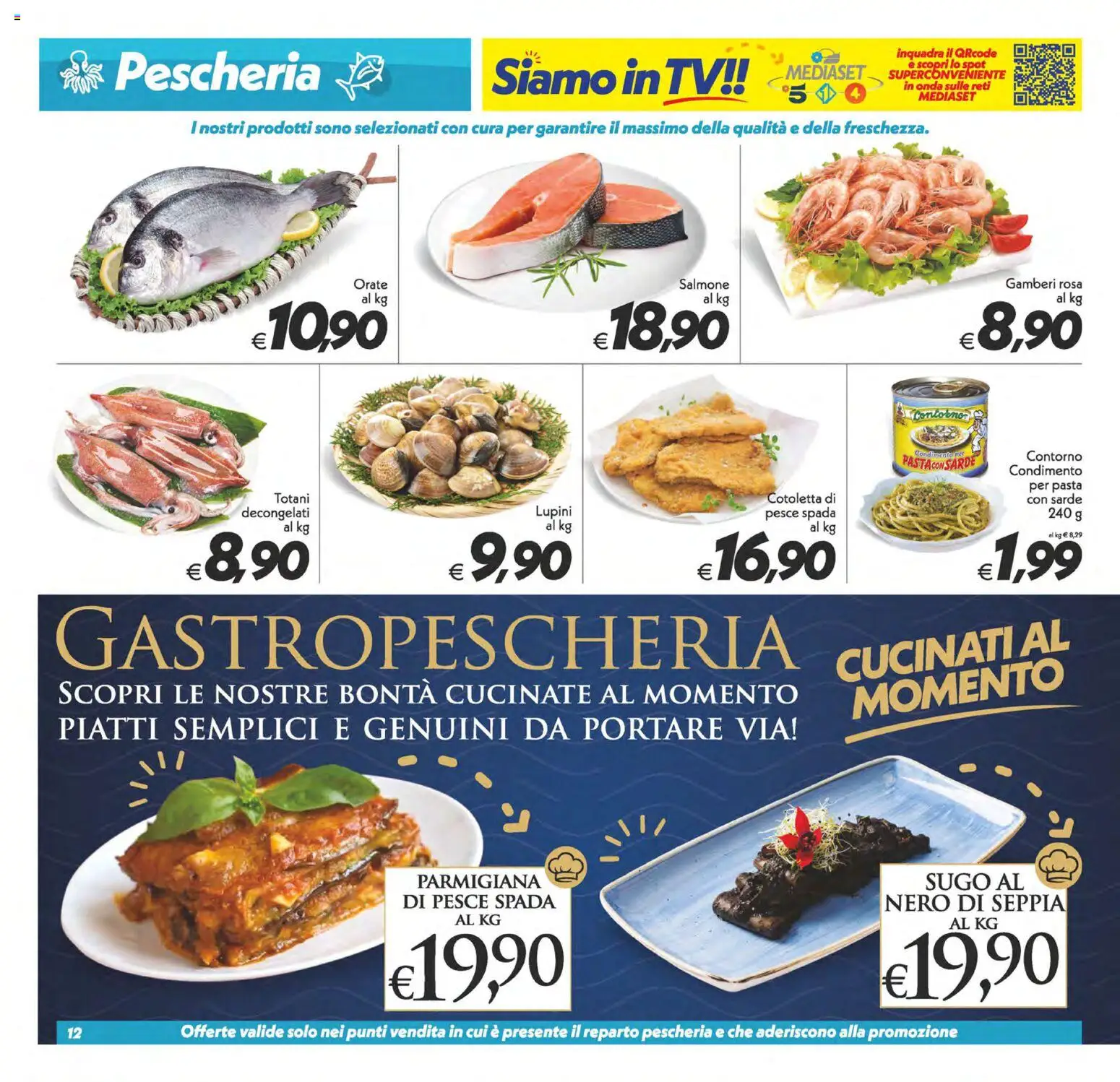 Volantino SuperConveniente del 29.05.2026 | Pagina: 12 | Prodotti: Gamberi, Pasta, Sugo, Pesce spada
