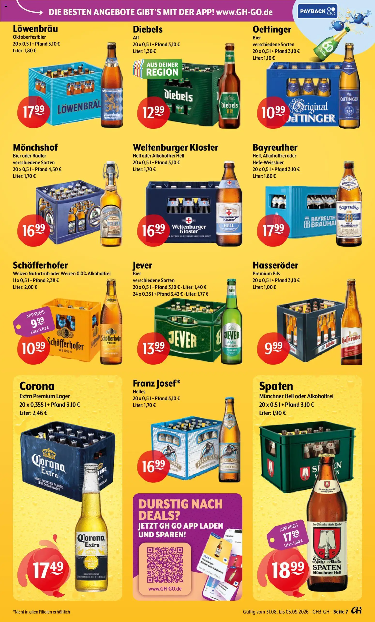 Trink und Spare Prospekt – gültig ab 31.08.2026 | Seite: 7 | Produkte: Monchshof, Bier, Pils, Radler
