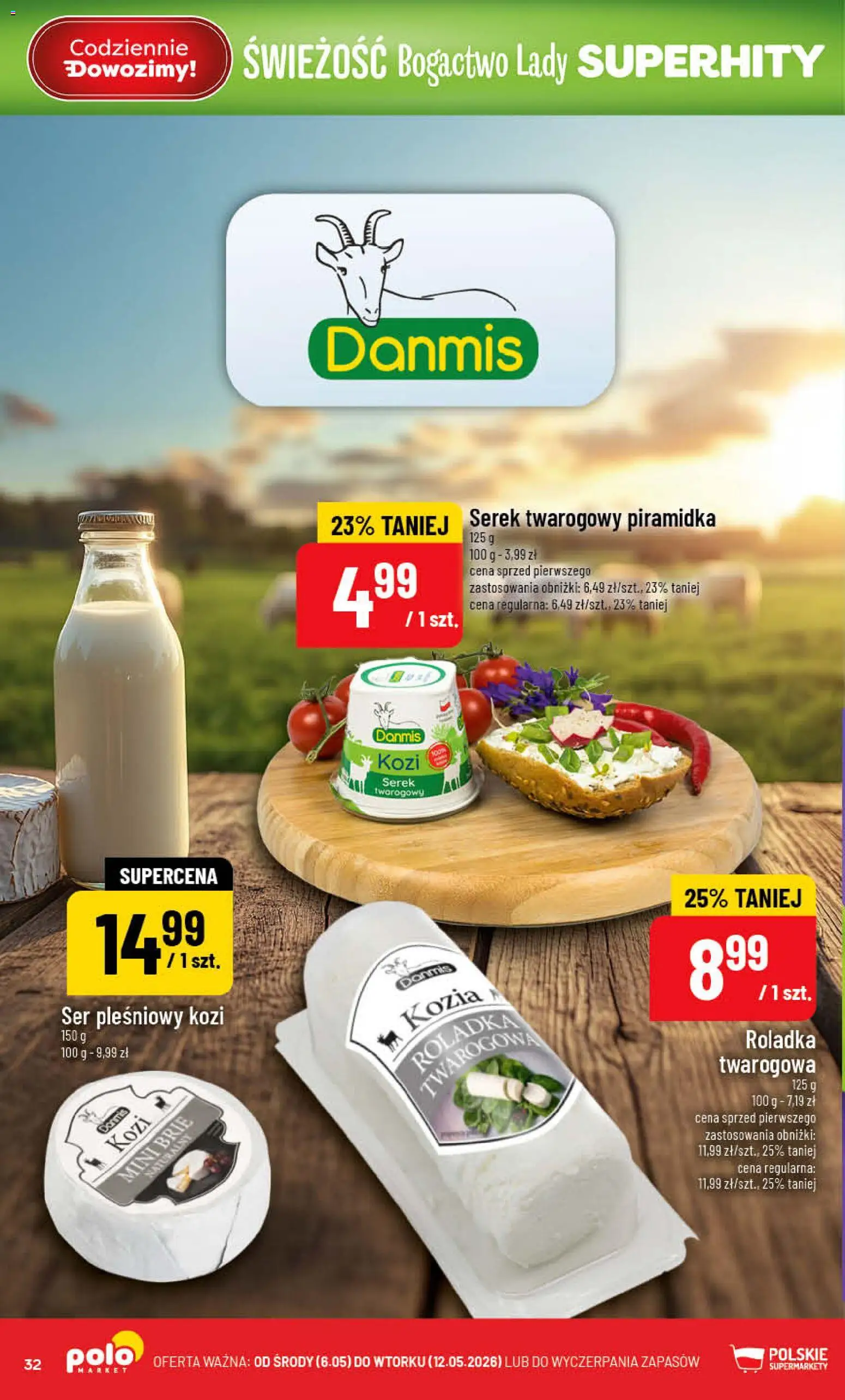 POLOmarket gazetka od 06.05.2026 | Strona: 32 | Produkty: Ser pleśniowy, Serek, Ser