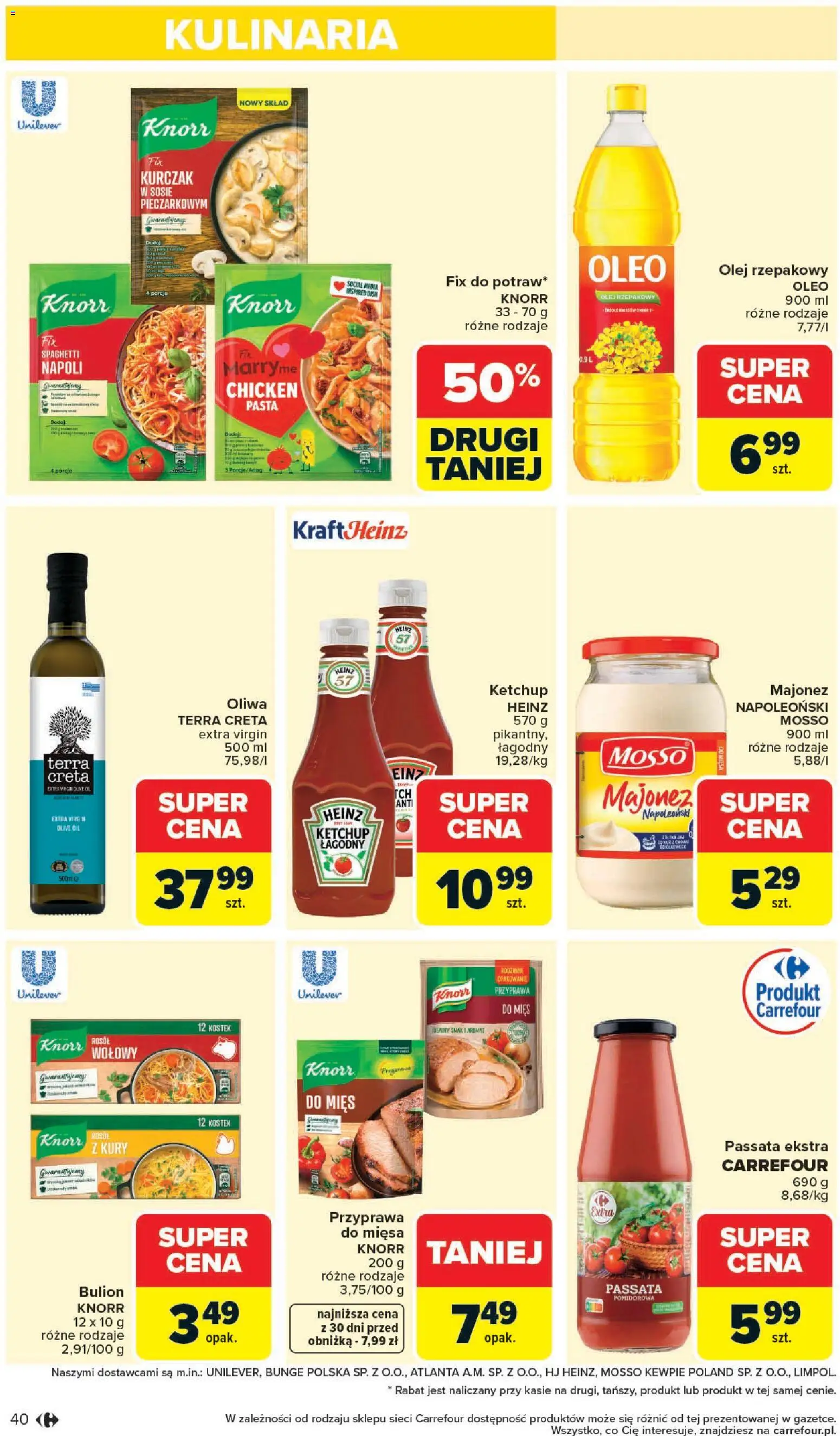 Carrefour gazetka - Zmieniliśmy Się Dla Ciebie od 25.05.2026 | Strona: 40 | Produkty: Kurczak, Ketchup, Olej, Majonez