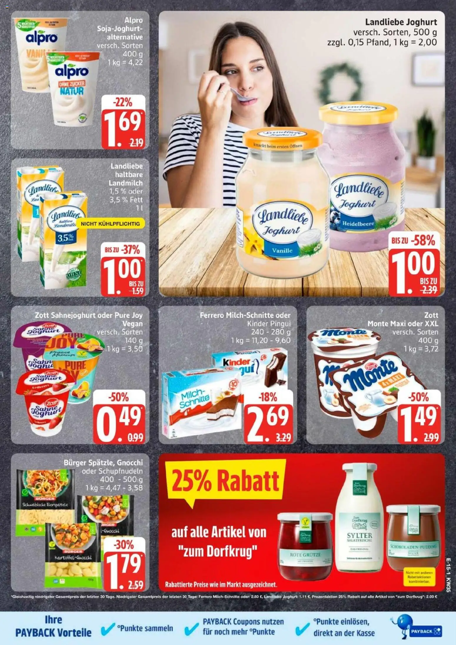 Edeka Prospekt Hamburg – gültig ab 23.08.2026 | Seite: 17 | Produkte: Gnocchi, Joghurt, Landliebe joghurt, Sahne