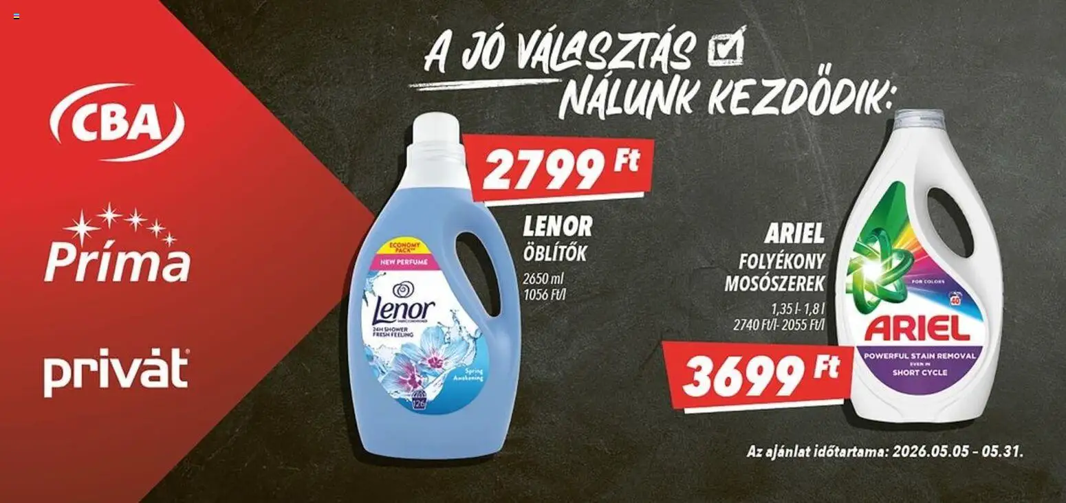 CBA akciós ujság - amely érvényes a következő dátumtól: 05.05.2026 | Oldal: 2