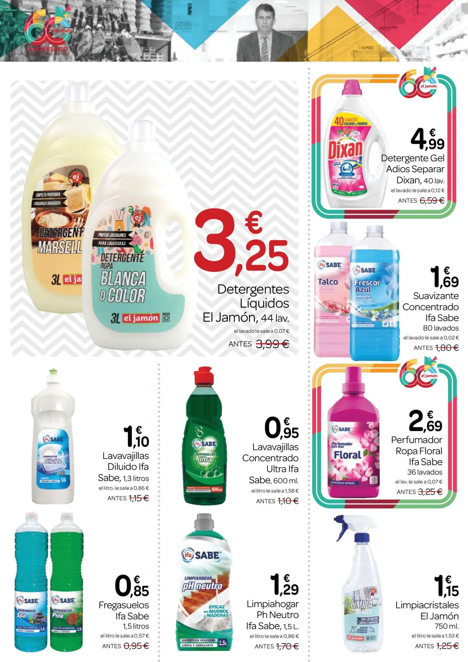 Supermercados El Jamón folleto │ válido desde el 24/09/2026 | Página: 26 | Productos: Limpiacristales, Detergente, Suavizante, Lavavajillas