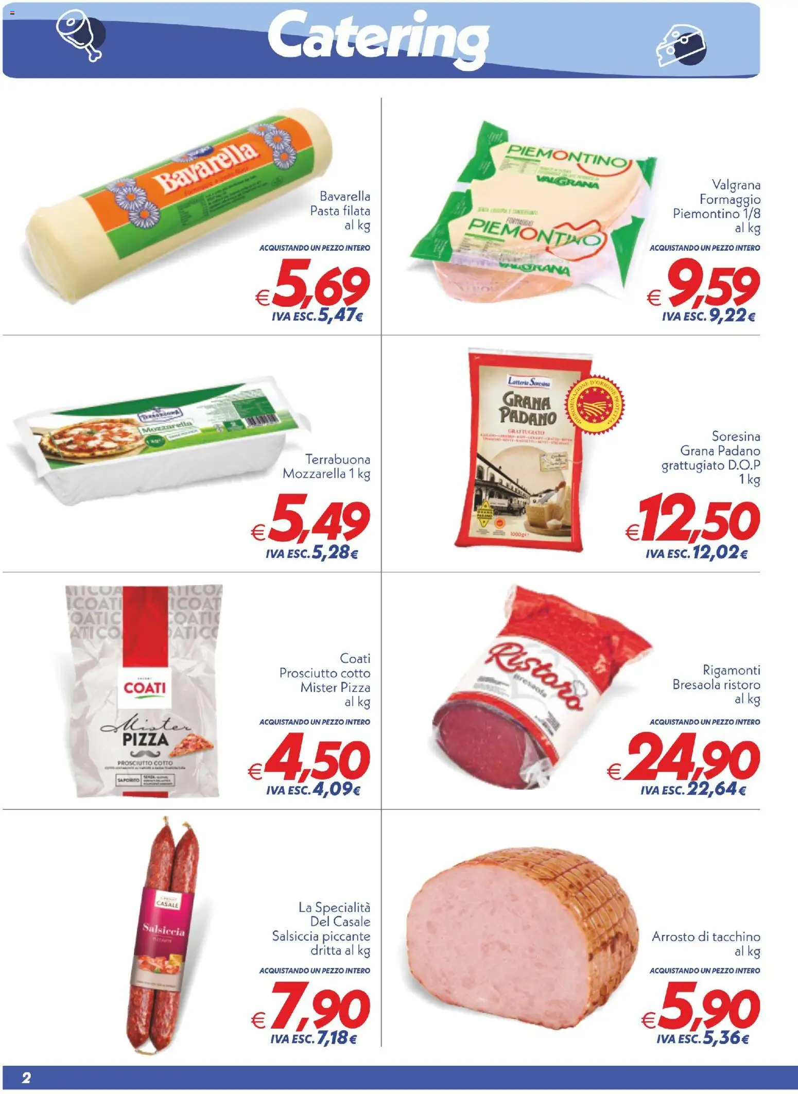Volantino SuperConveniente del 02/10/2026 | Pagina: 2 | Prodotti: Prosciutto Cotto, Pizza, Mozzarella, Salsiccia