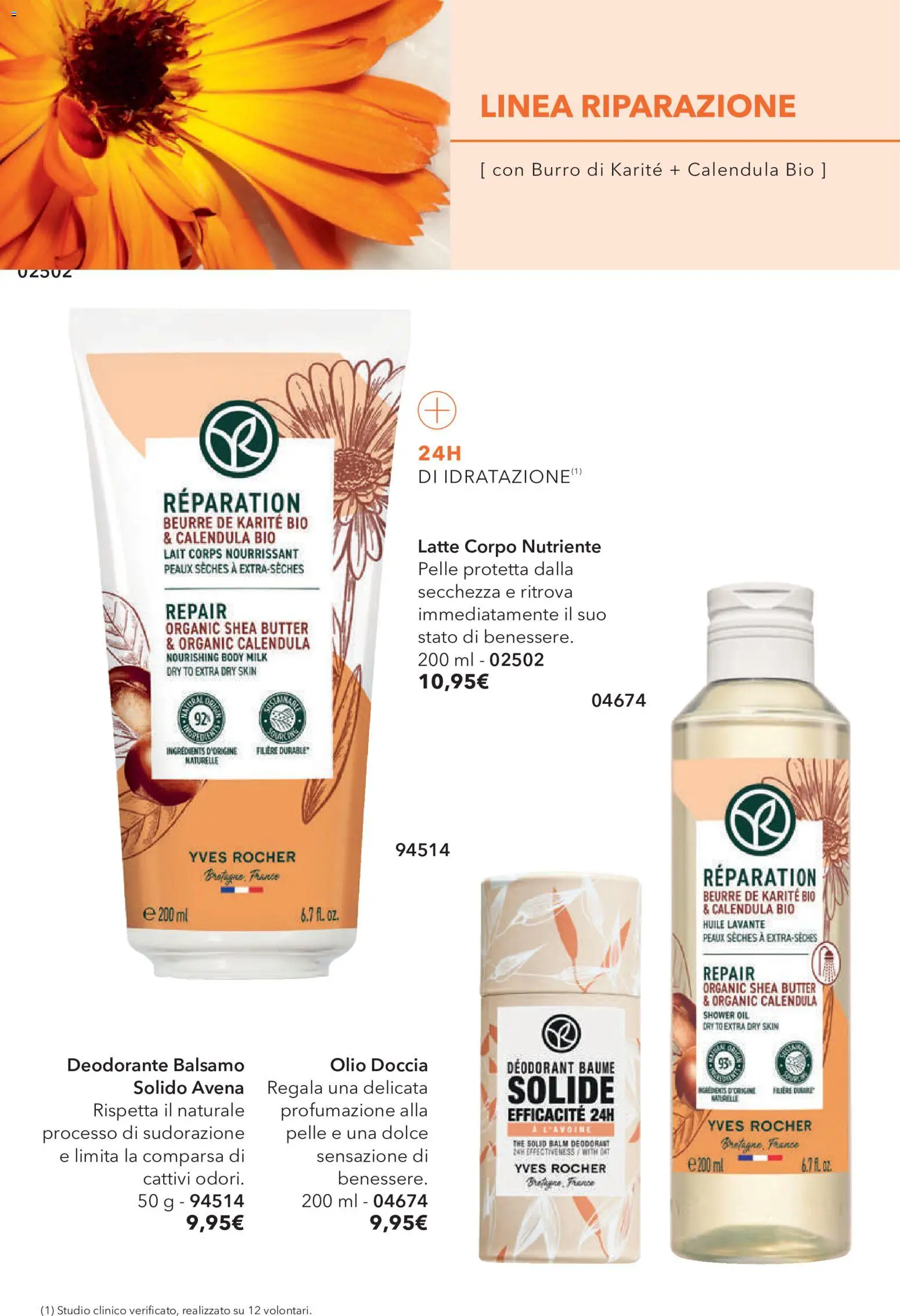 Volantino Yves Rocher del 04.06.2026 | Pagina: 62 | Prodotti: Balsamo, Deodorante, Latte, Doccia