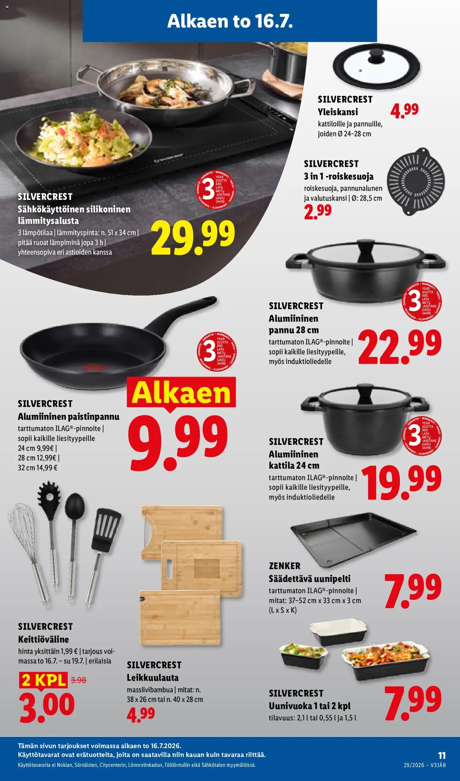 Lidl tarjoukset - Helsinki – voimassa 16/07/2026 alkaen | Sivu: 17 | Tuotteet: Uunivuoka, Kattila, Paistinpannu, Voi