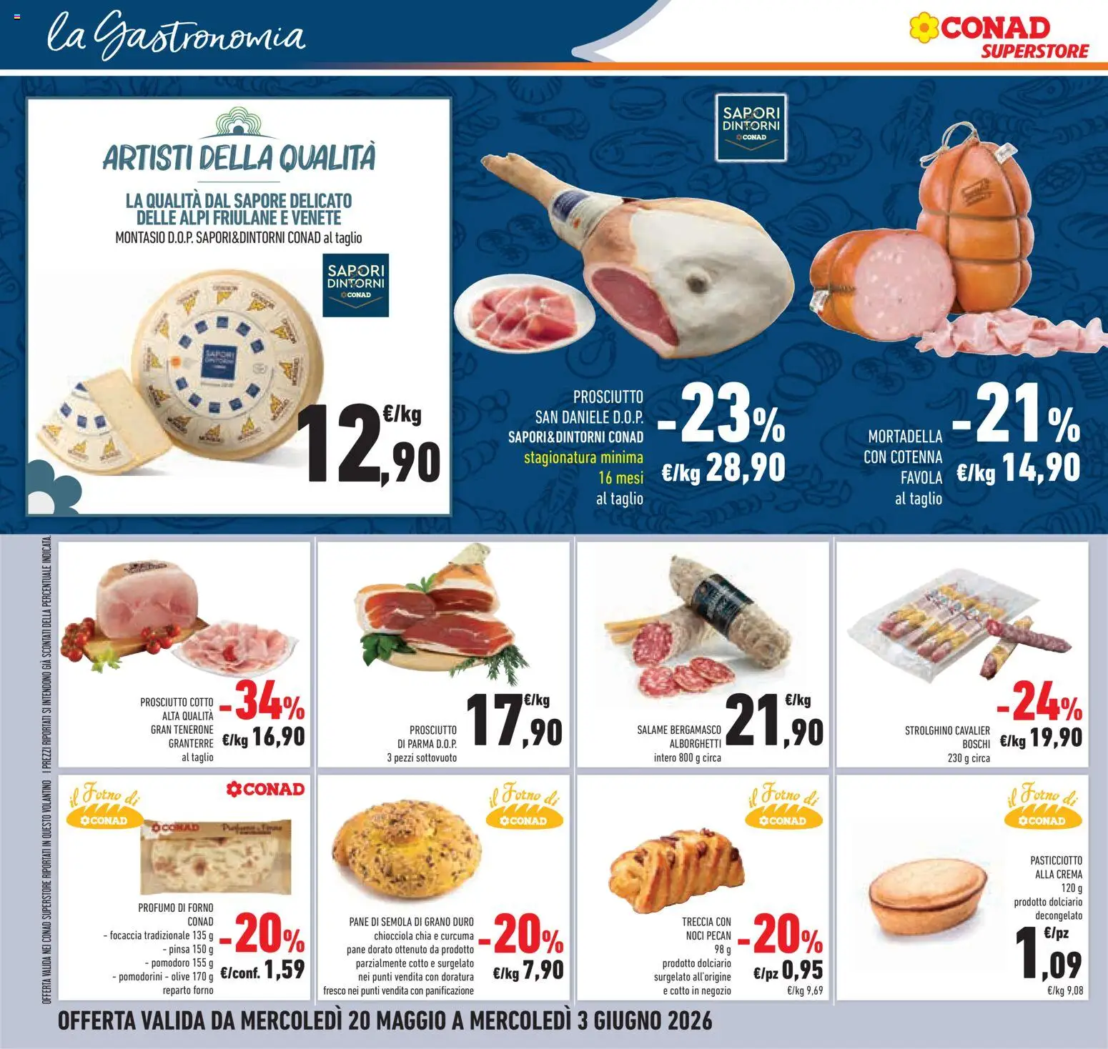 Volantino Conad del 20.05.2026 | Pagina: 24 | Prodotti: Crema, Salame, Olive, Mortadella