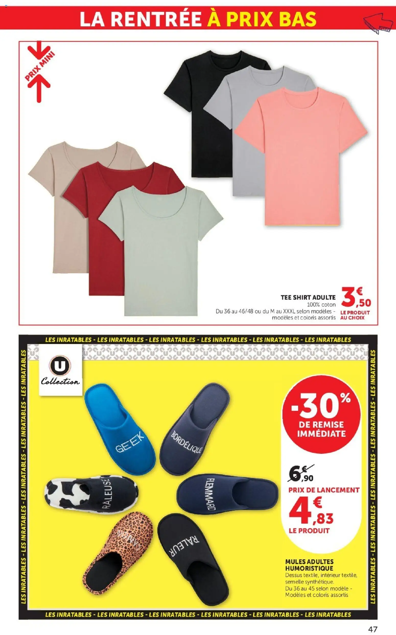 {H1} | Page: 47 | Produits: Mules, Coton