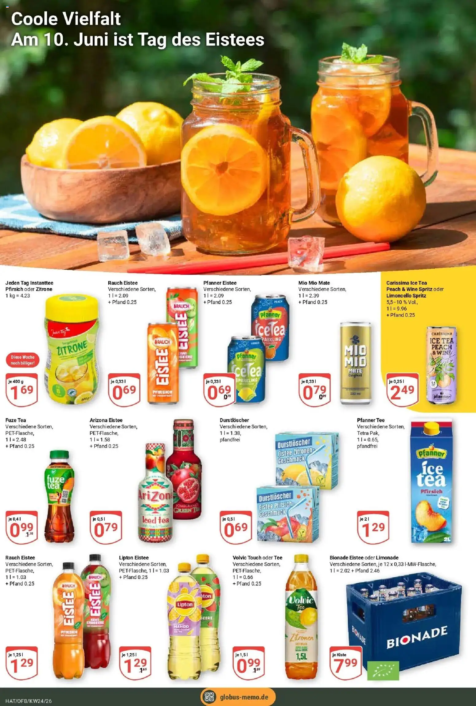 Globus Prospekt Hattersheim – gültig ab 08.06.2026 | Seite: 20 | Produkte: Volvic touch, Zitrone, Pfirsich, Volvic