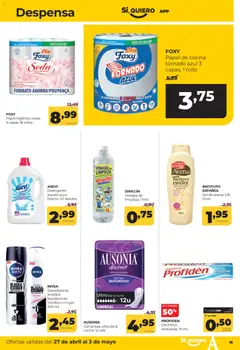 Vista previa Alimerka folleto Zamora válido desde el 27.04.2026 | Página: 15 | Productos: Detergente, Papel higienico, Γλυφιτζούρι, Ducha