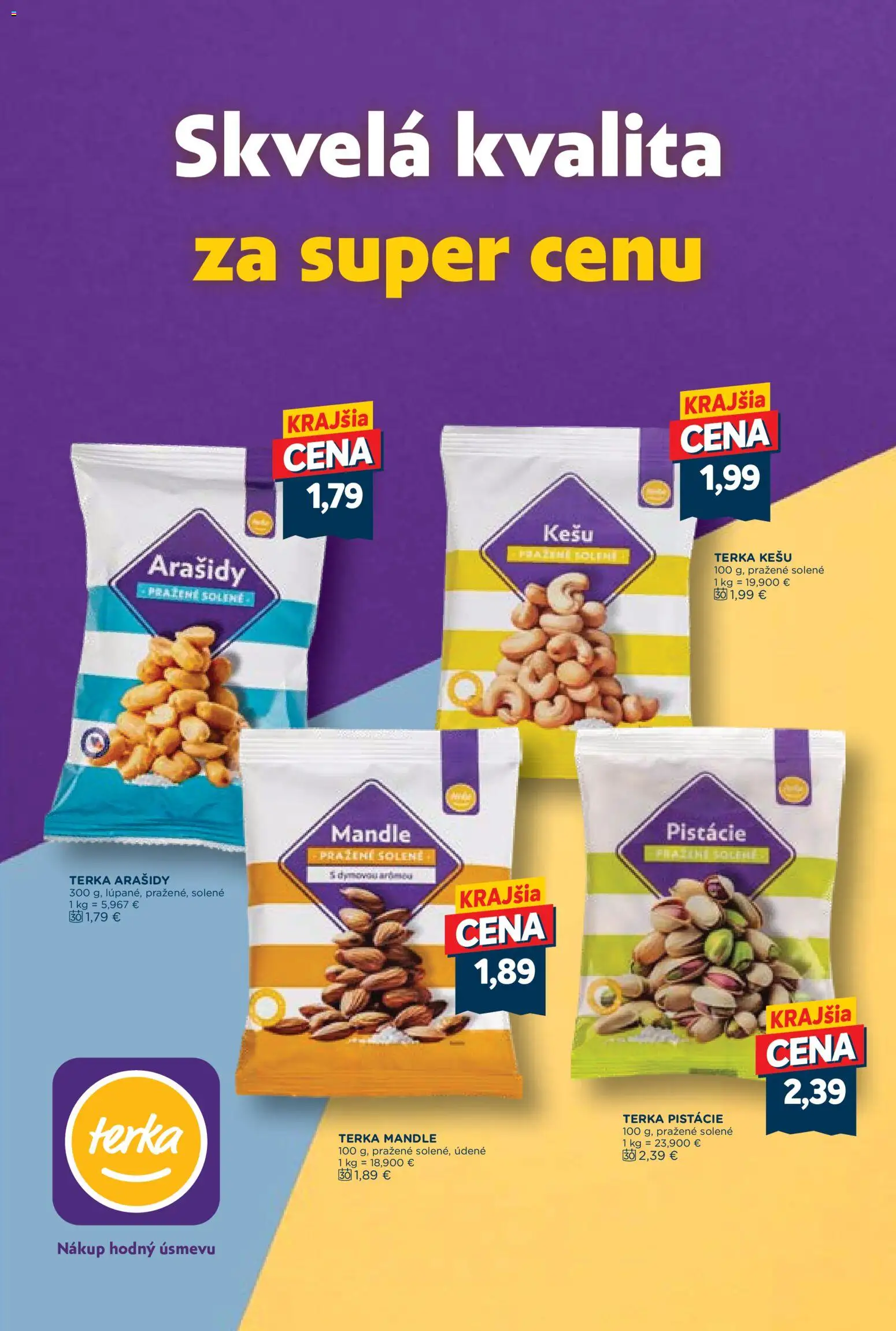 Nové Kraj akcie – leták je platný od 10.09.2026 | Strana: 4 | Produkty: Kešu, Arašidy, Pistácie, Mandle