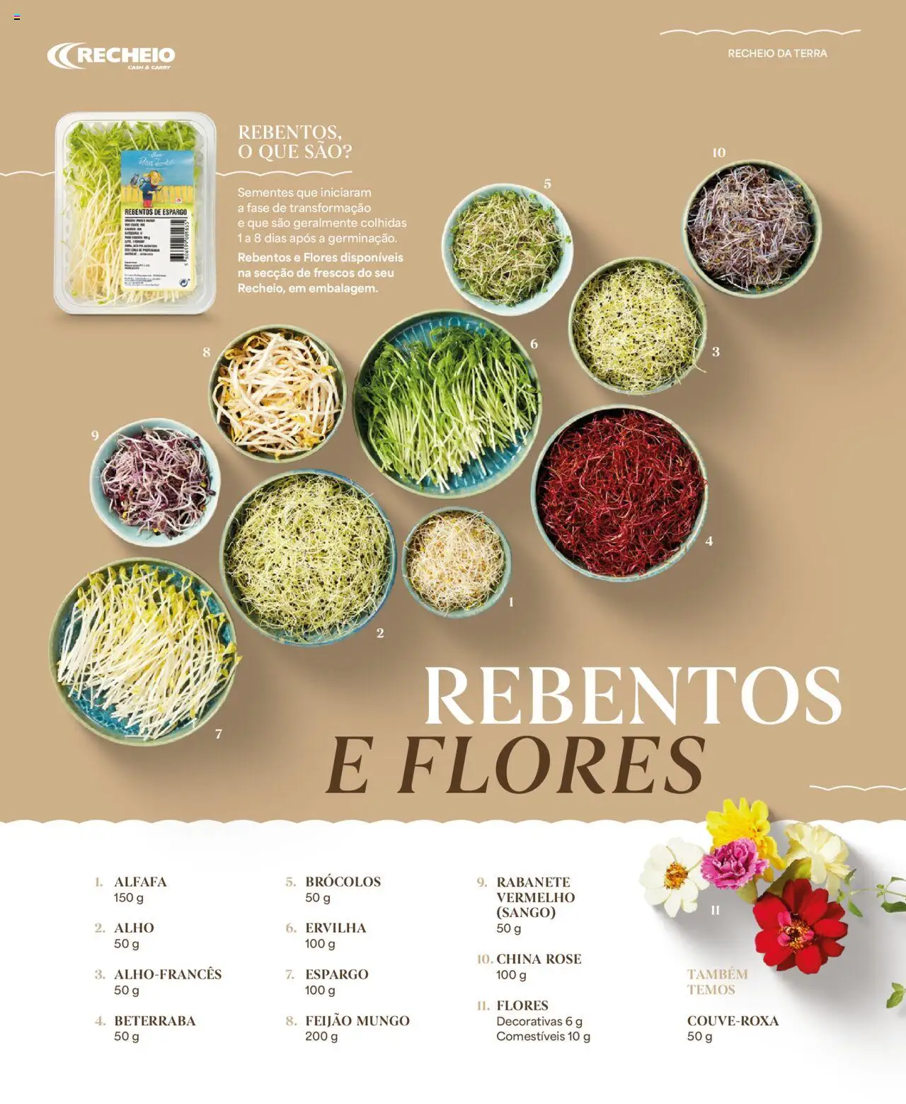 Recheio - Recheio da Terra │ válido de 25/09/2025 | Página: 34 | Produtos: Flores, Beterraba, Feijão, Alho