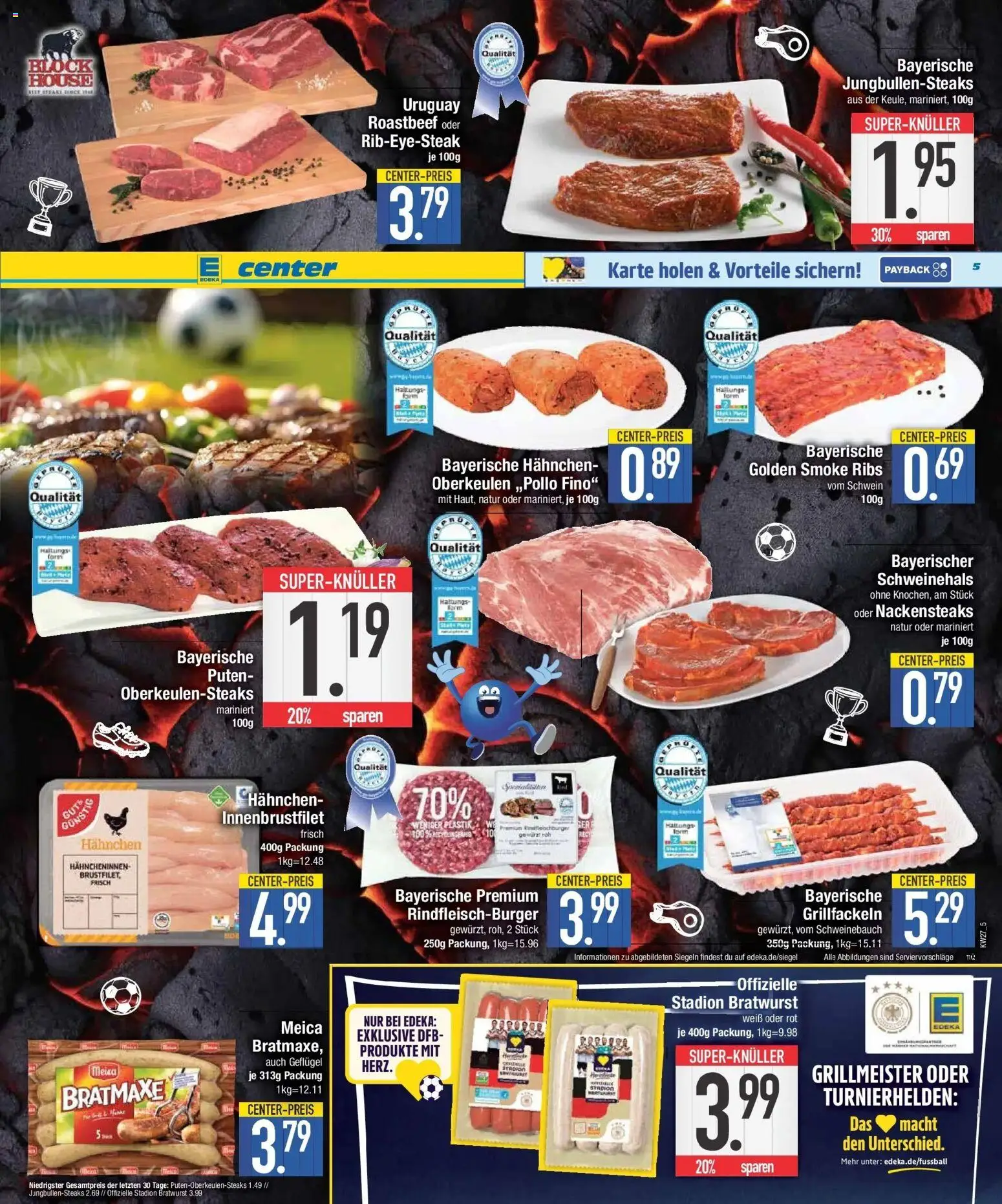 Edeka - EDEKA: Wochenangebote (ab 28.06.2026) » Angebote Online | Seite: 5 | Produkte: Nackensteaks, Hahnchen, Schweinebauch, Bratwurst