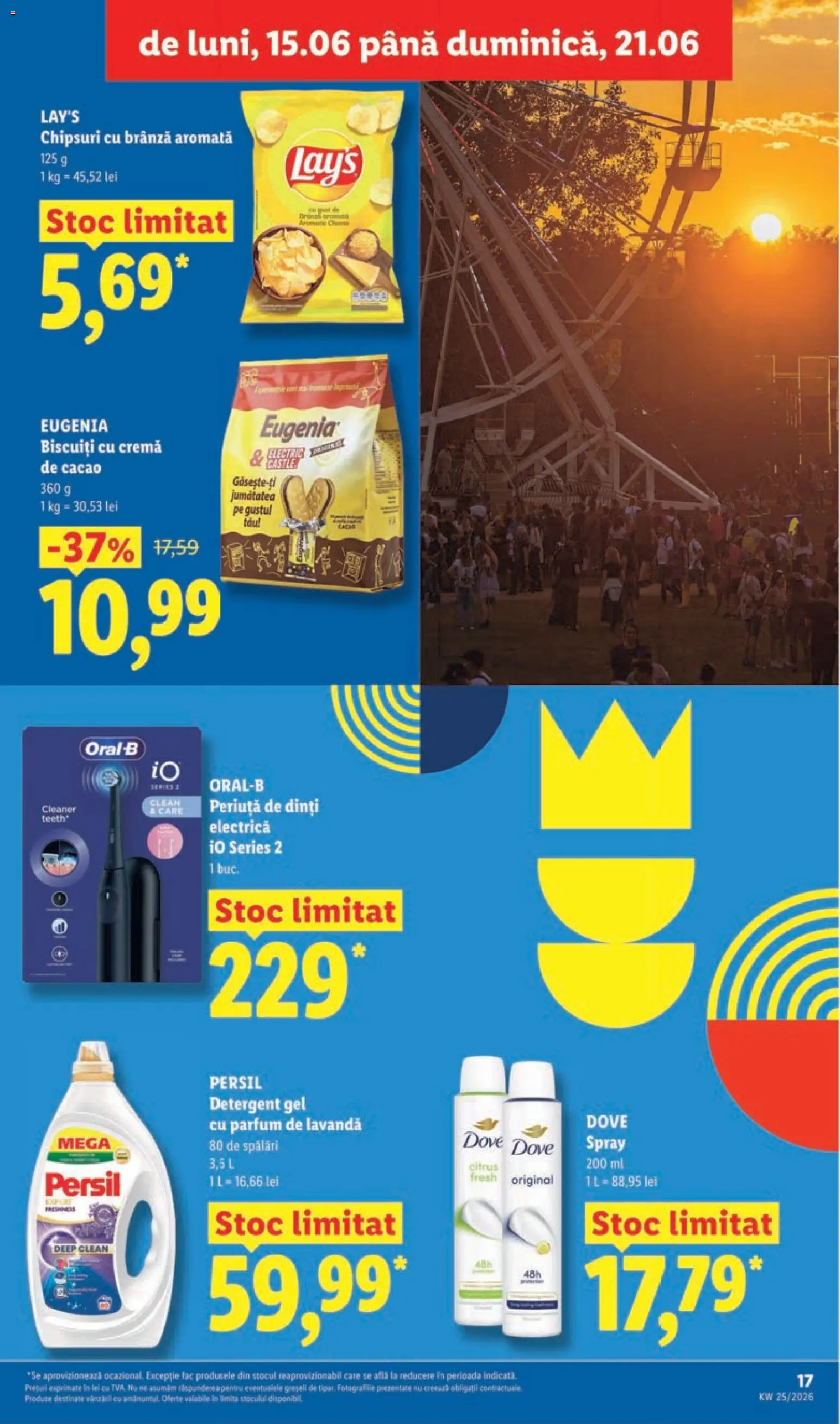 Noul catalog Lidl – valabil de la 15.06.2026 | Pagină: 17 | Produse: Cremă, Deodorant, Detergent, Biscuiți