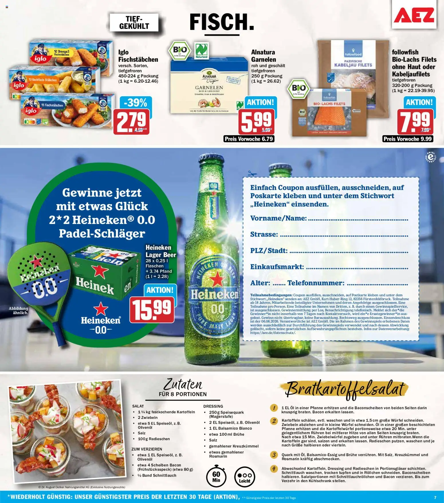 AEZ Prospekt – gültig ab 26.05.2026 | Seite: 7 | Produkte: Quark, Kartoffeln, Speisequark, Salat