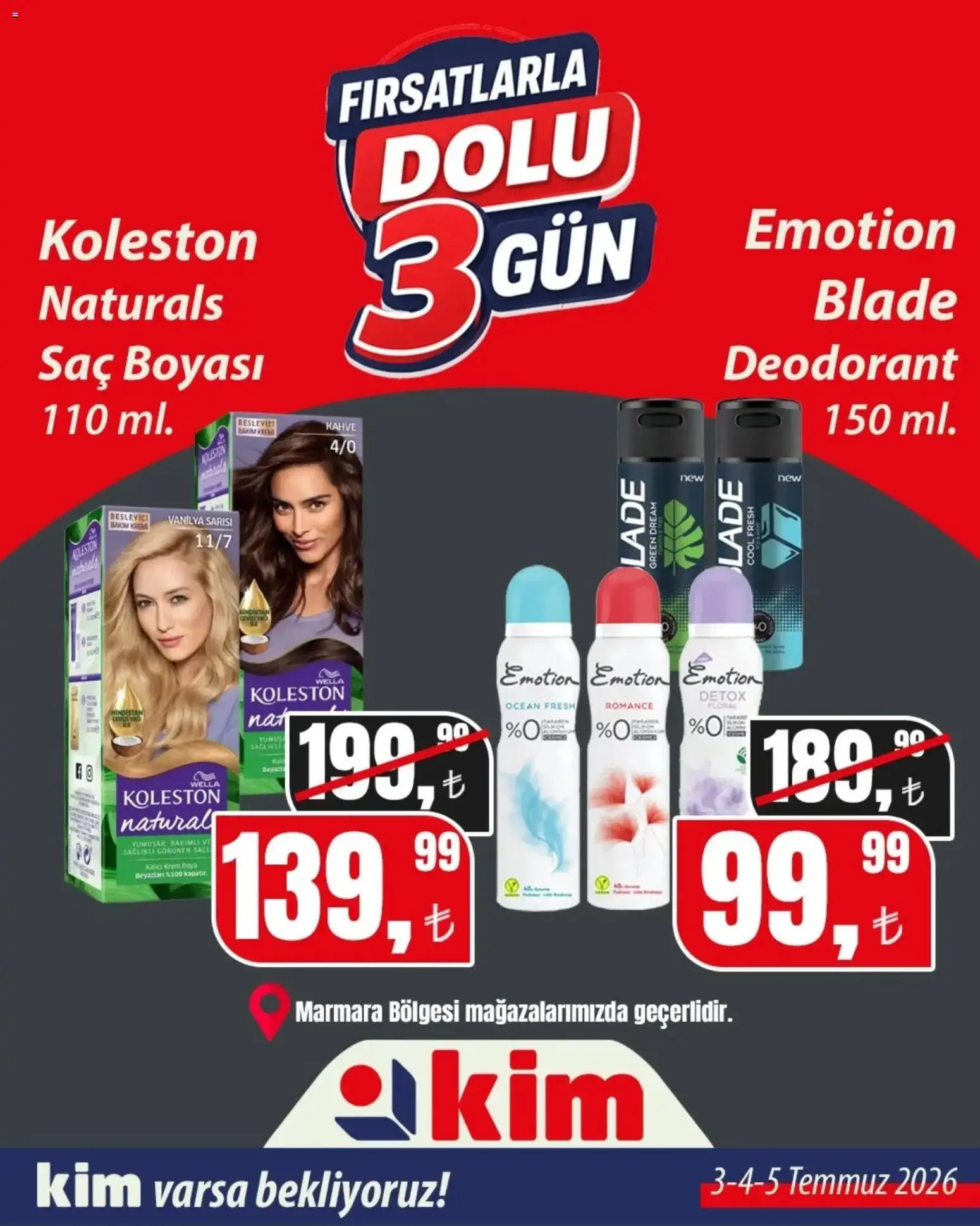 Kim Market - Fırsatlarla Dolu 3 Gün - 03 Temmuz 2026 tarihinden itibaren geçerlidir | Sayfa: 10 | Ürünler: Krem, Deodorant, Kahve