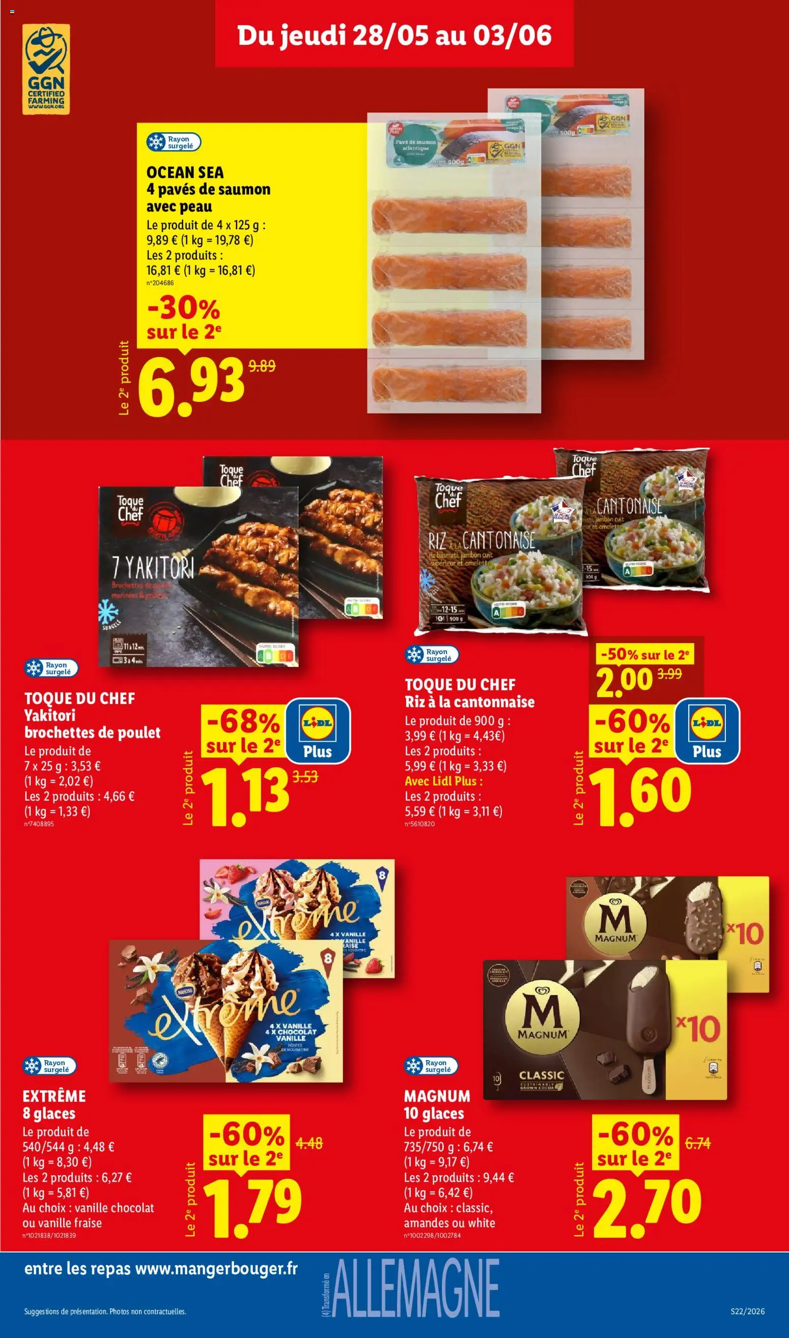 {H1} | Page: 11 | Produits: Chocolat, Jambon, Saumon, Amandes