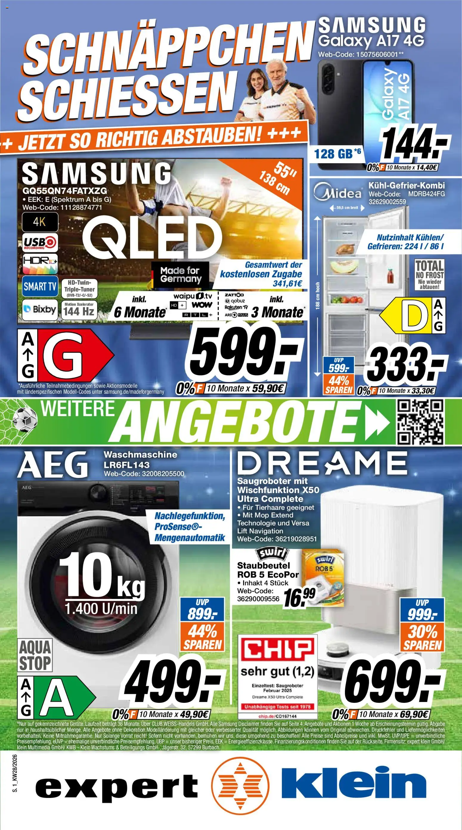 Expert Giessen – gültig ab 06.07.2026 | Seite: 1 | Produkte: Navigation, Waschmaschine, Smart TV, TV