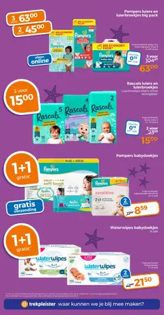 Trekpleister folder - Voorbeeld van een folder van Trekpleister, geldig van 21-07-2026 | Pagina: 25 | Producten: Kan, Pampers, Babydoekjes